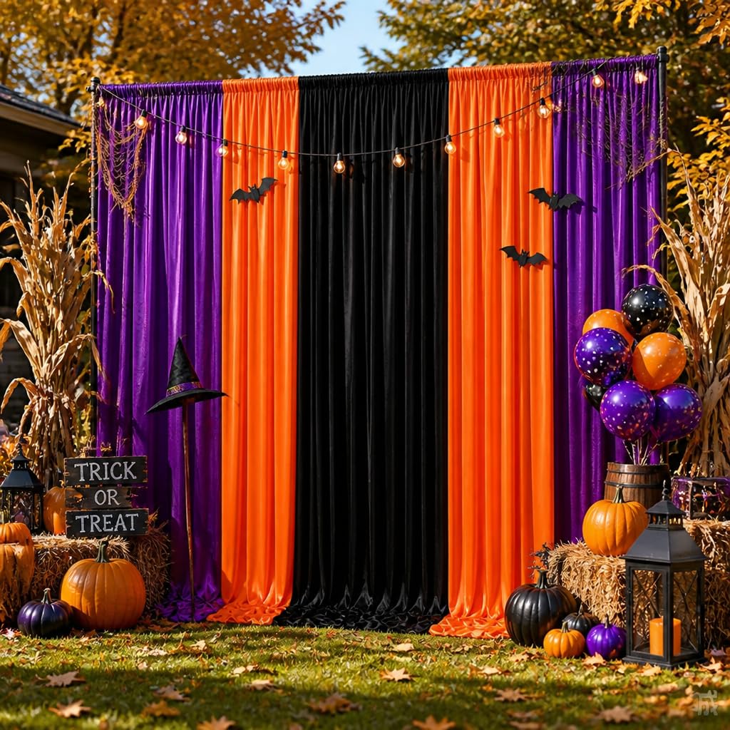 GEWONELIFE Halloween 10×7ft Backdrop Curtain