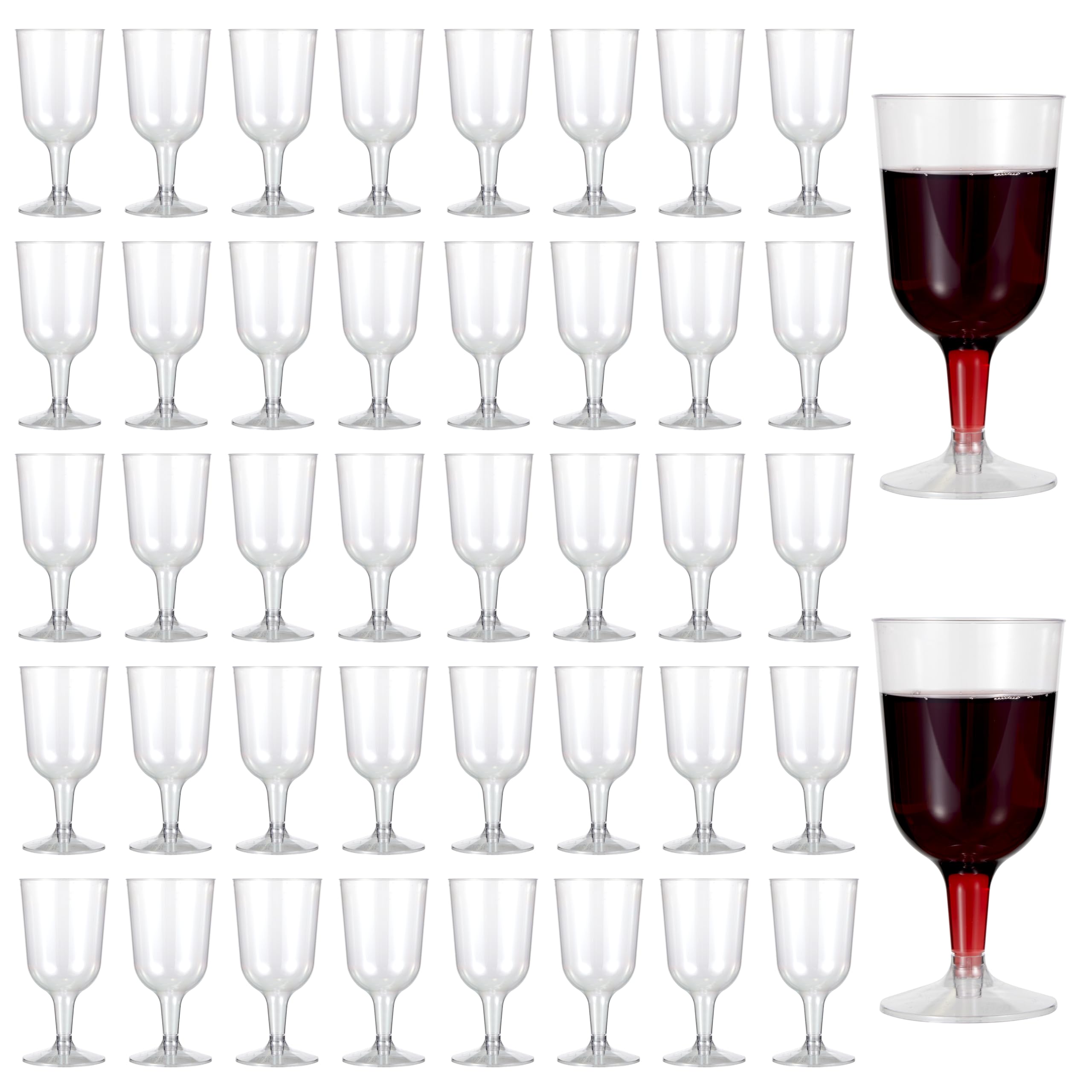 MATANA 96 Clear Plastic Wine Glasses with Stem