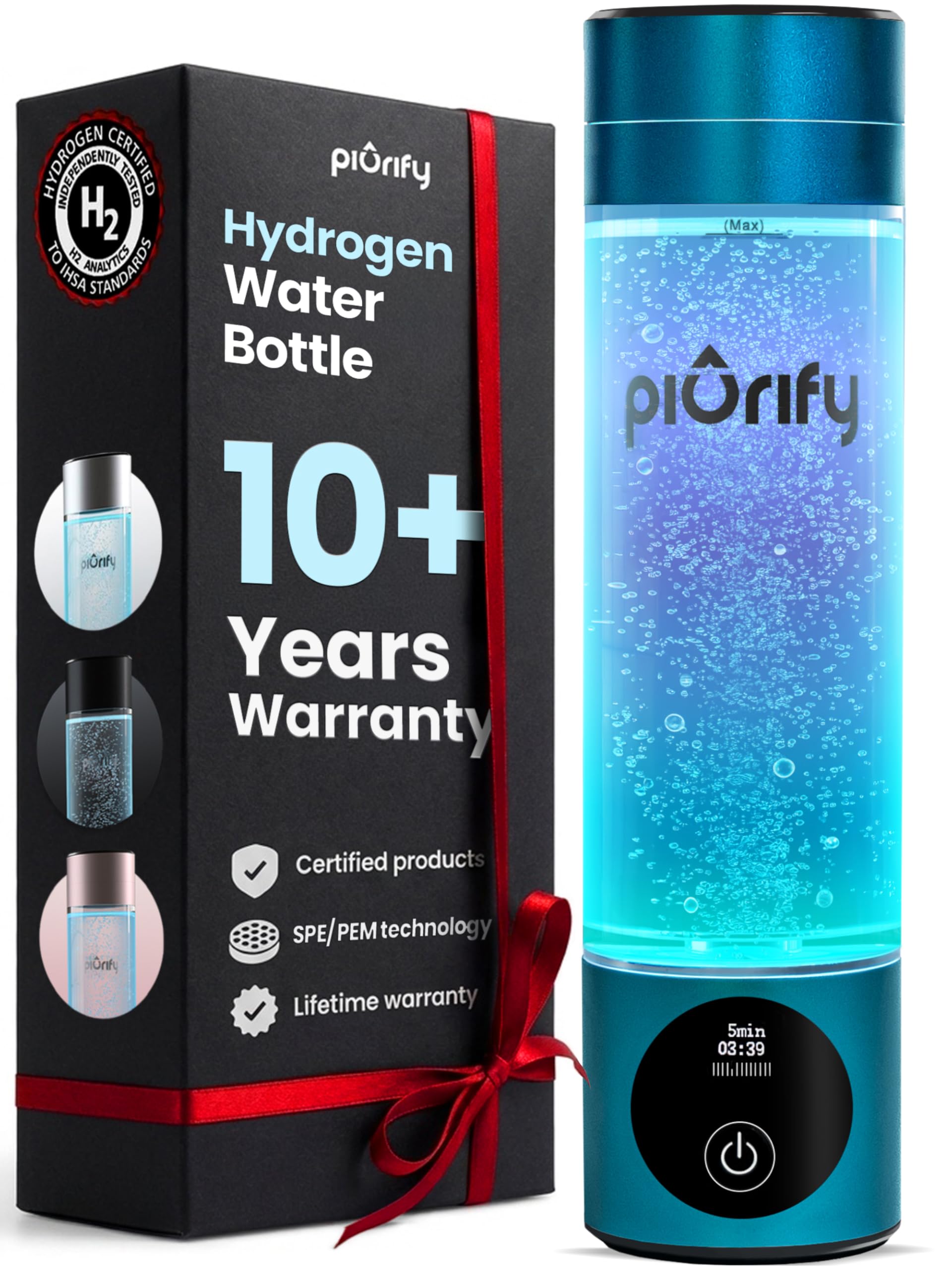 PIURIFY Hydrogen Water Bottle Generator