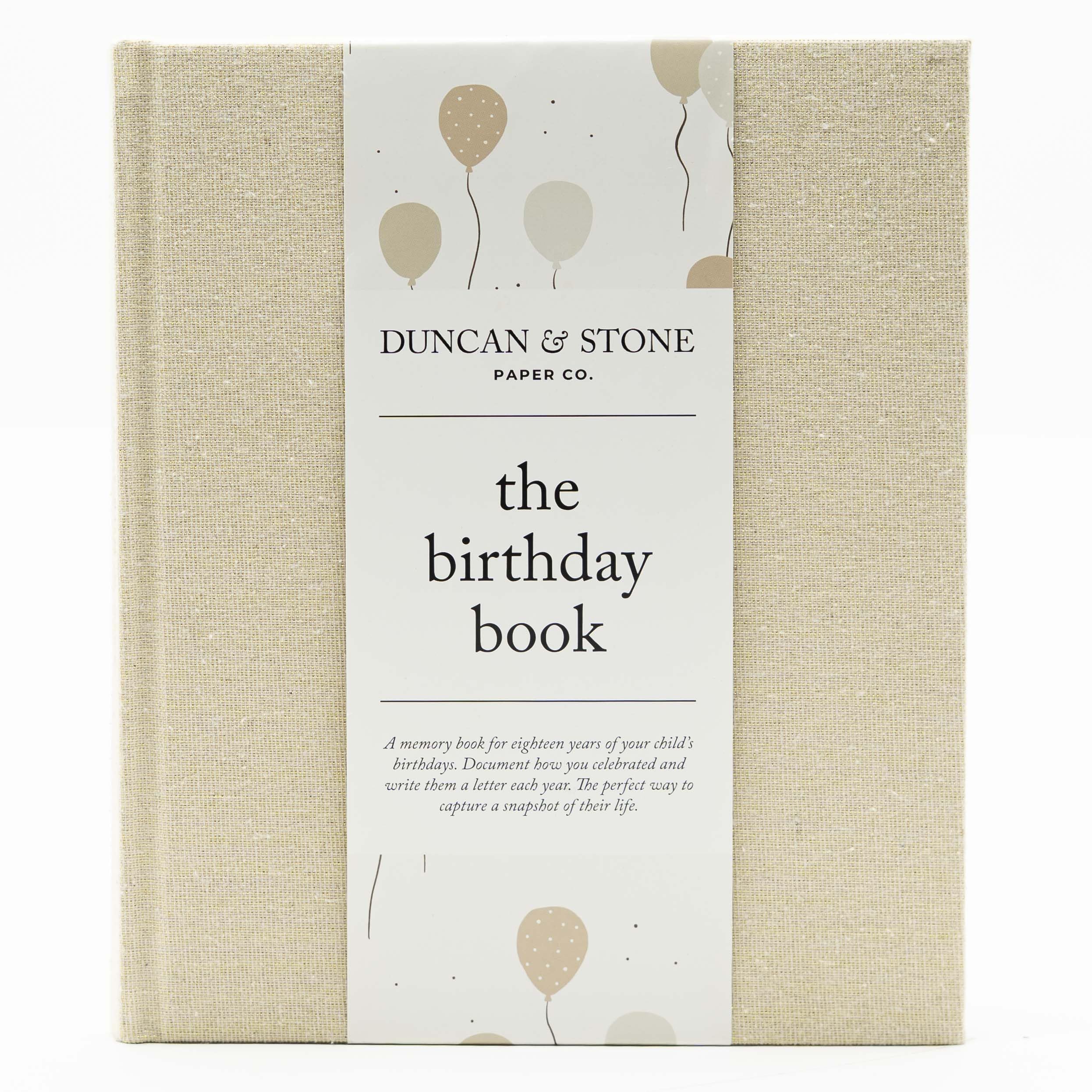 Duncan & Stone Baby Birthday Memory Book