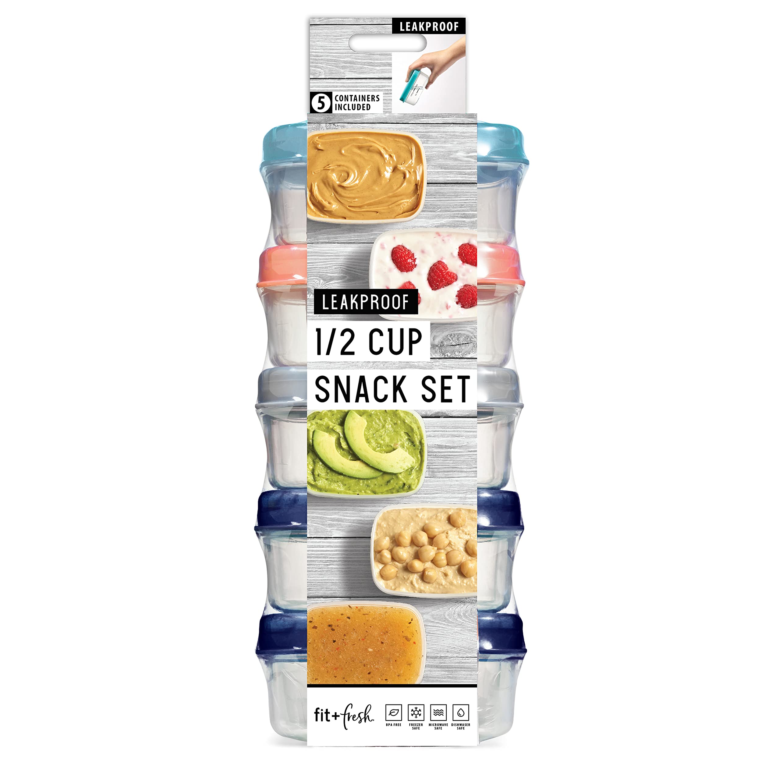 Fit & Fresh Cup Snack Set, 5-Pack