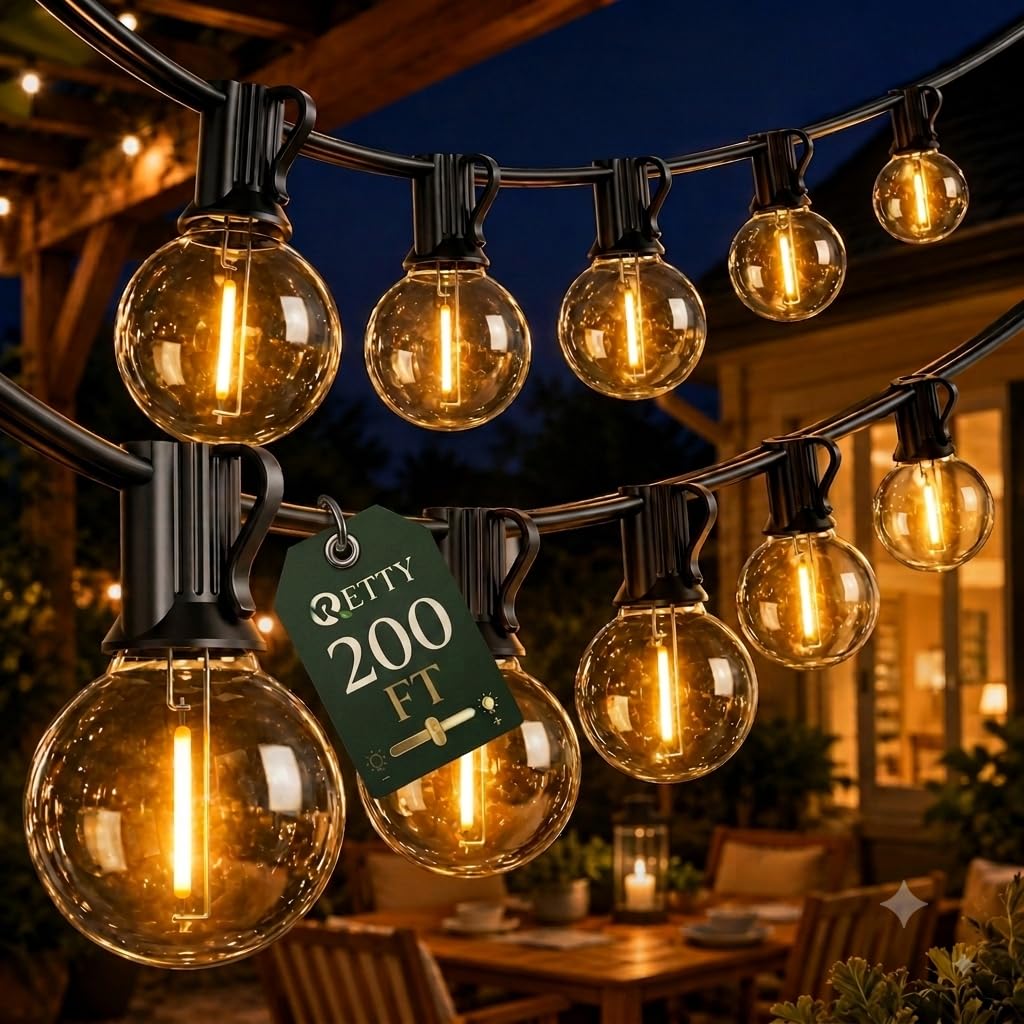 RTTY 200 FT Outdoor String Lights