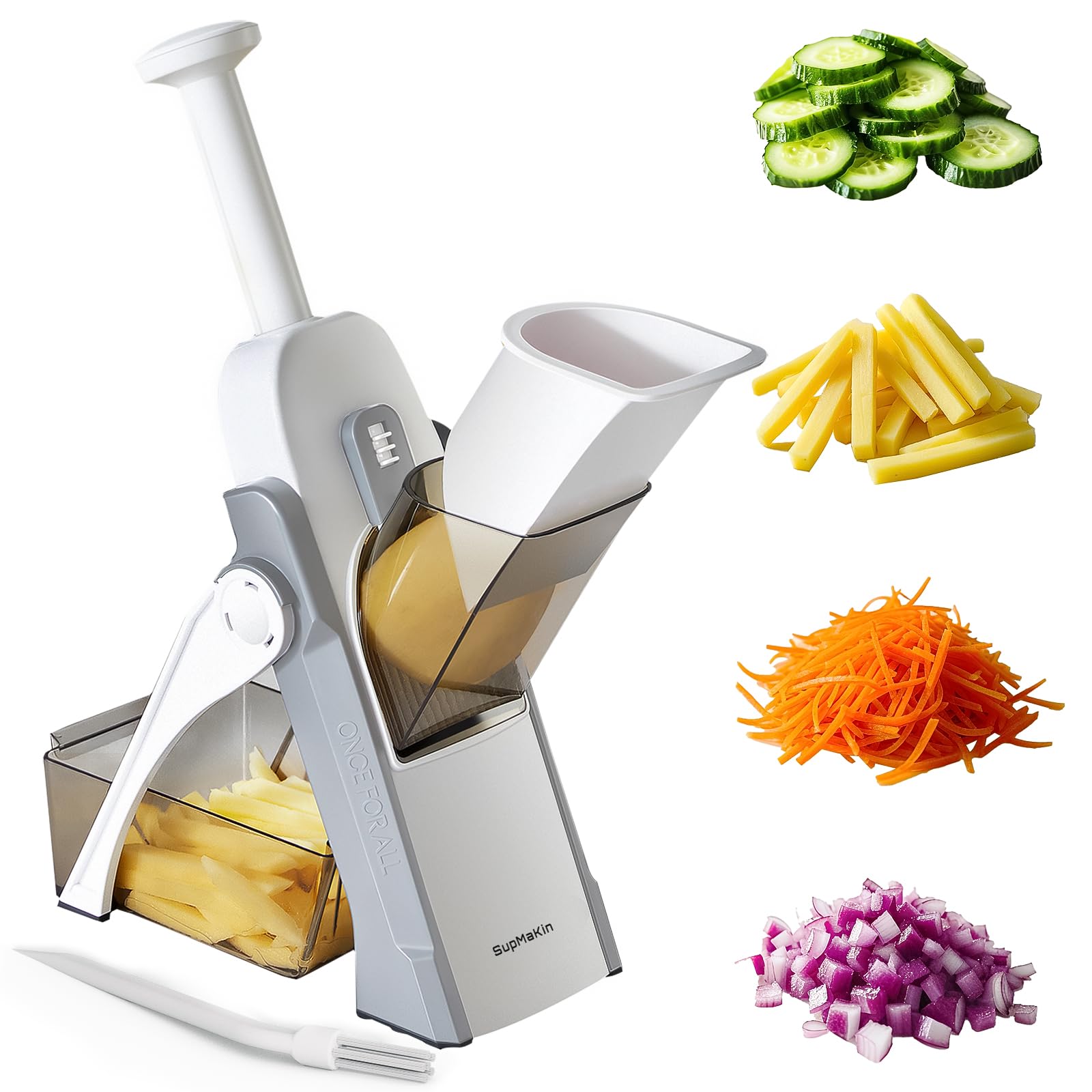 SupMaKin Safe Mandoline Slicer, Gray