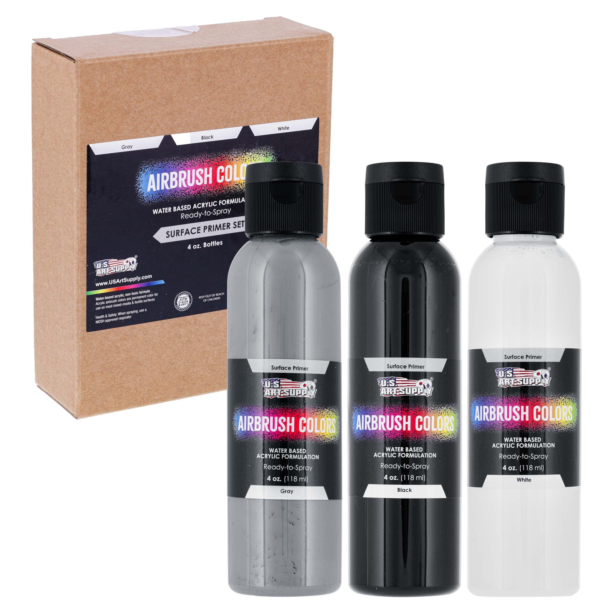 U.S. Art Supply Acrylic Surface Primer Set