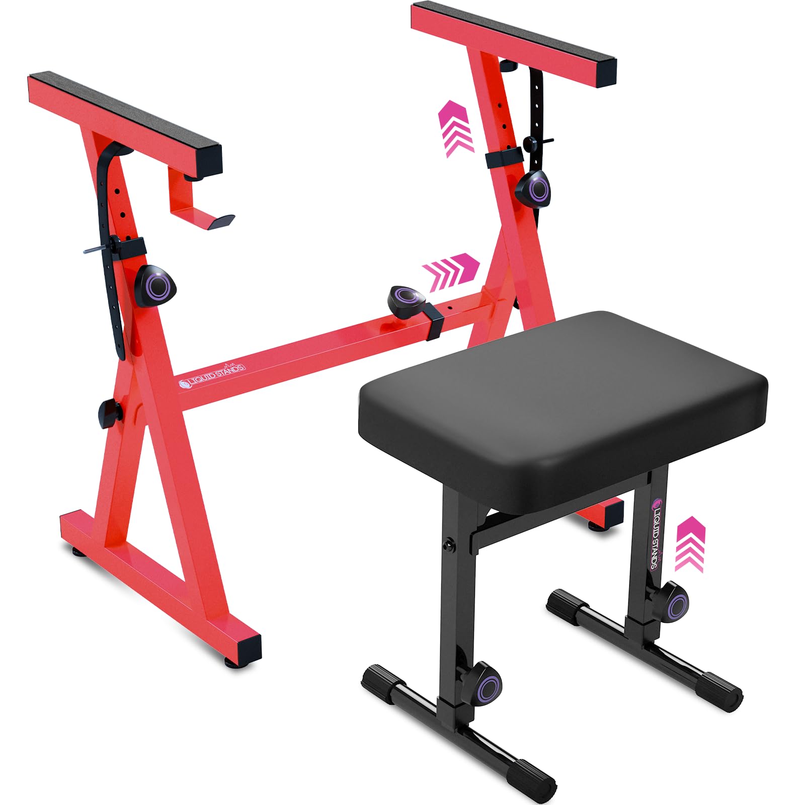 Liquid Stands Piano Stand and Bench Set