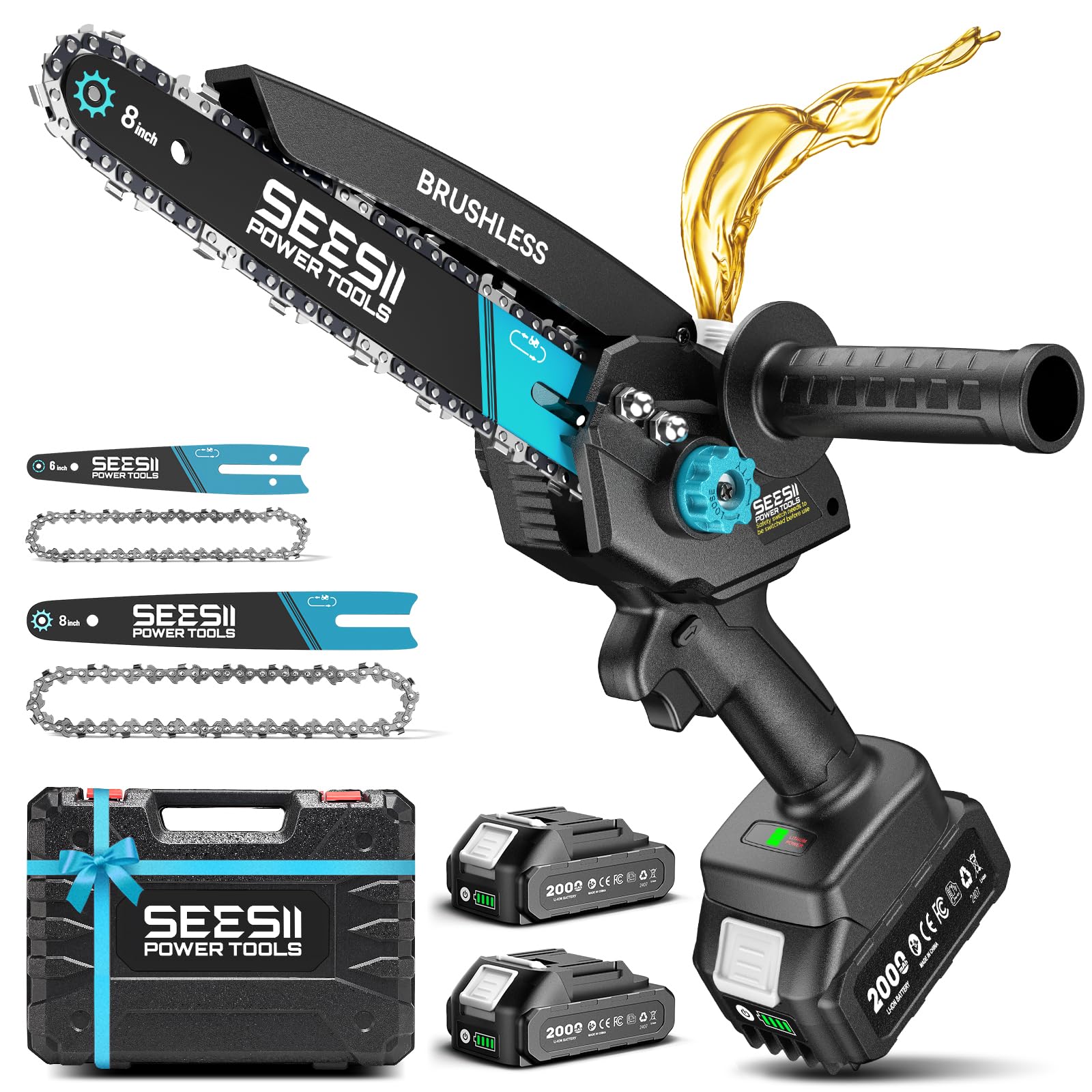 Seesii M8 Ace 8-Inch Mini Chainsaw