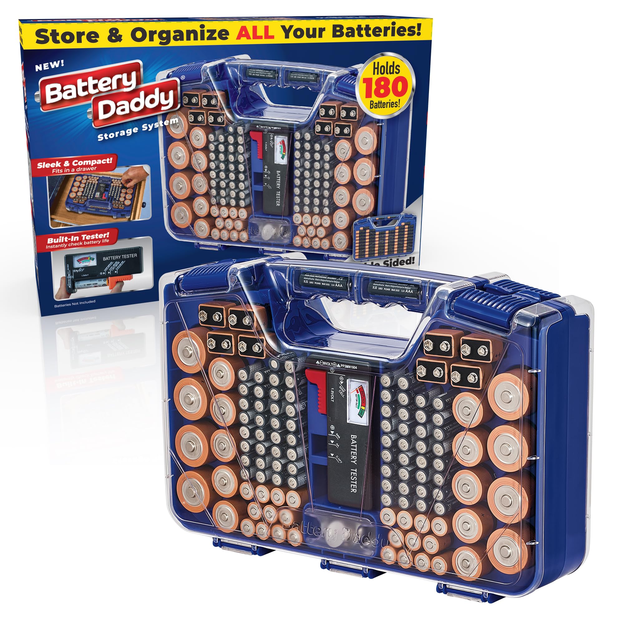 Battery Daddy Storage & Organizer Case with Tester