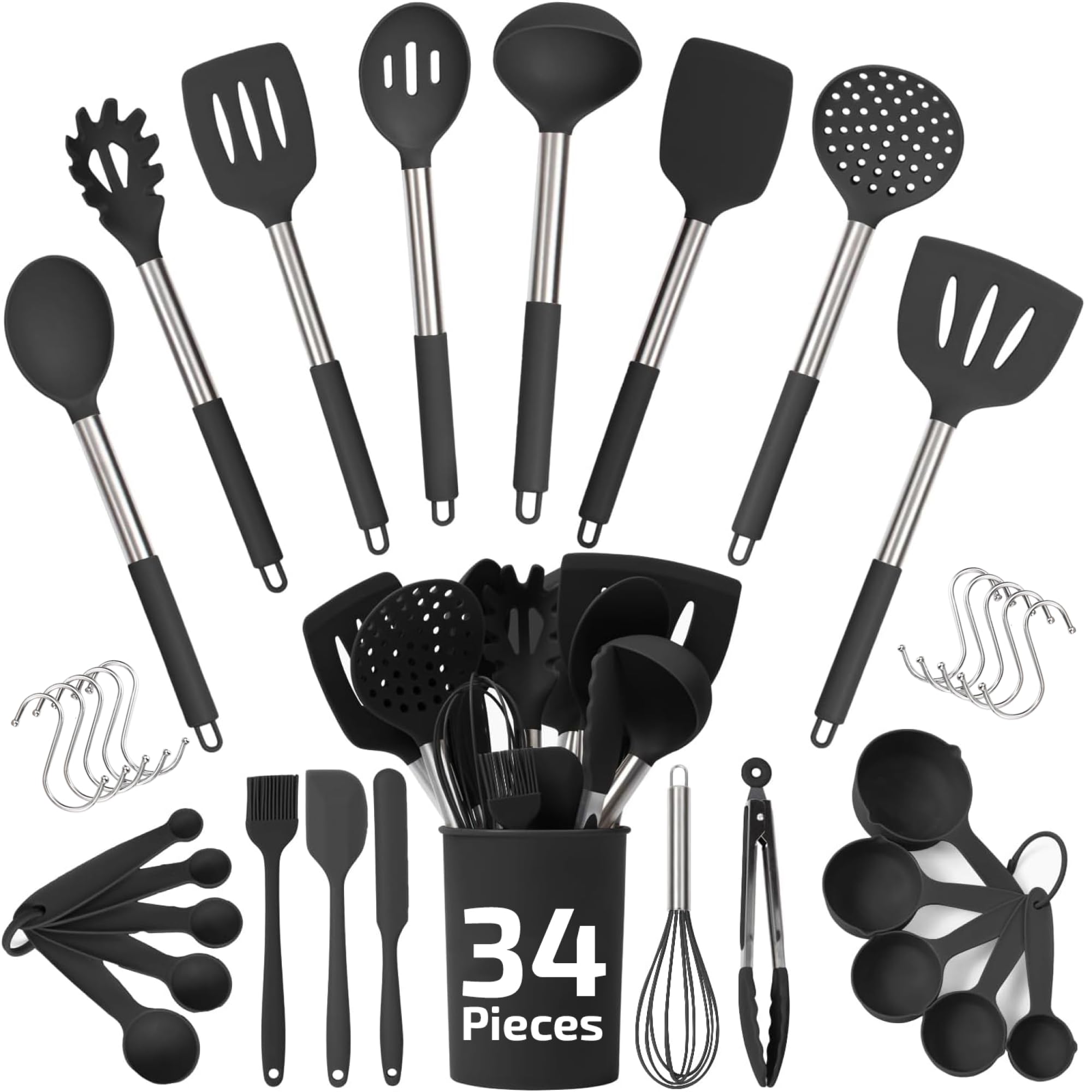 Culinary Couture 34-Piece Silicone Utensil Set