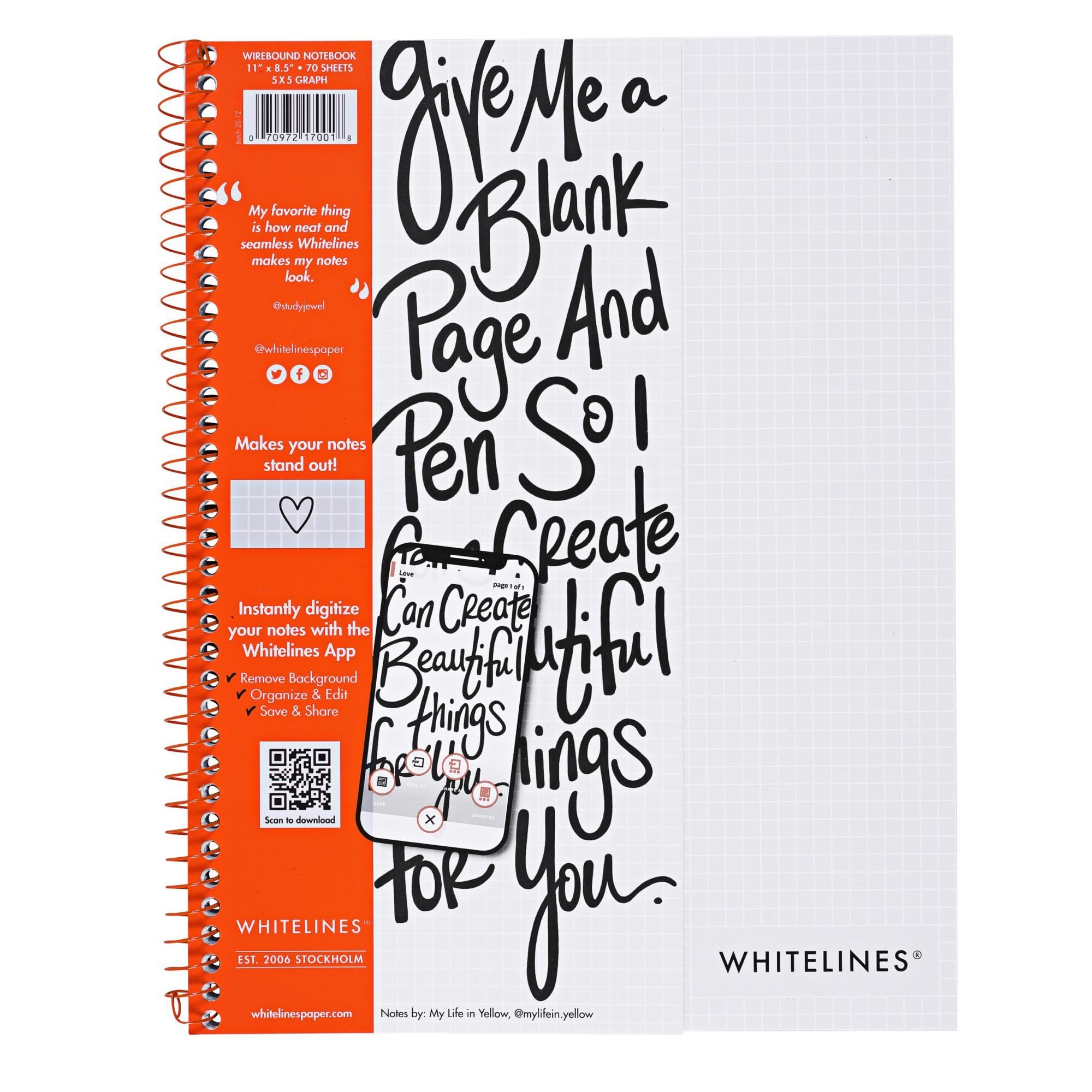 Roaring Spring Whitelines Graph Notebook