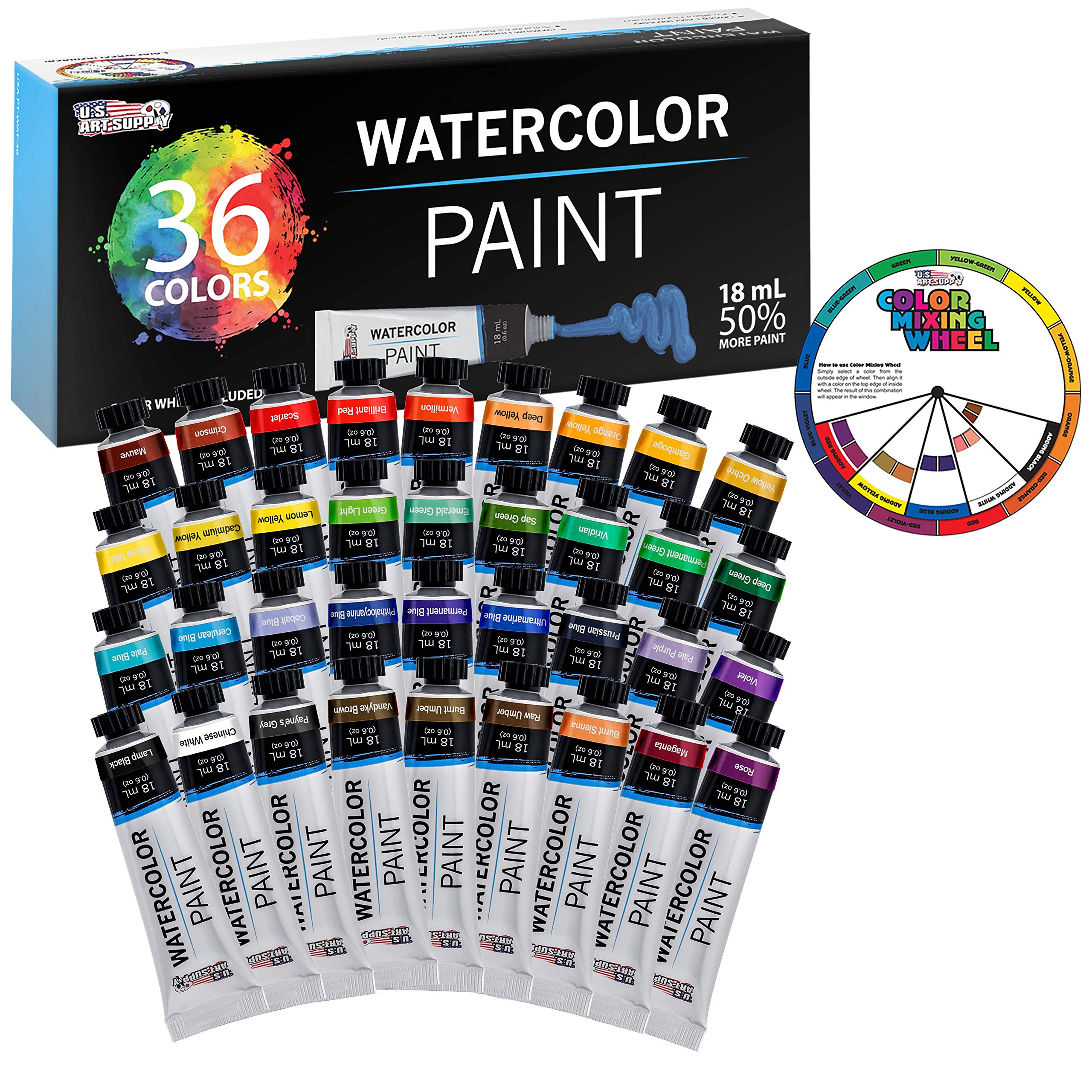 U.S. Art Supply Professional Watercolor Paint Set