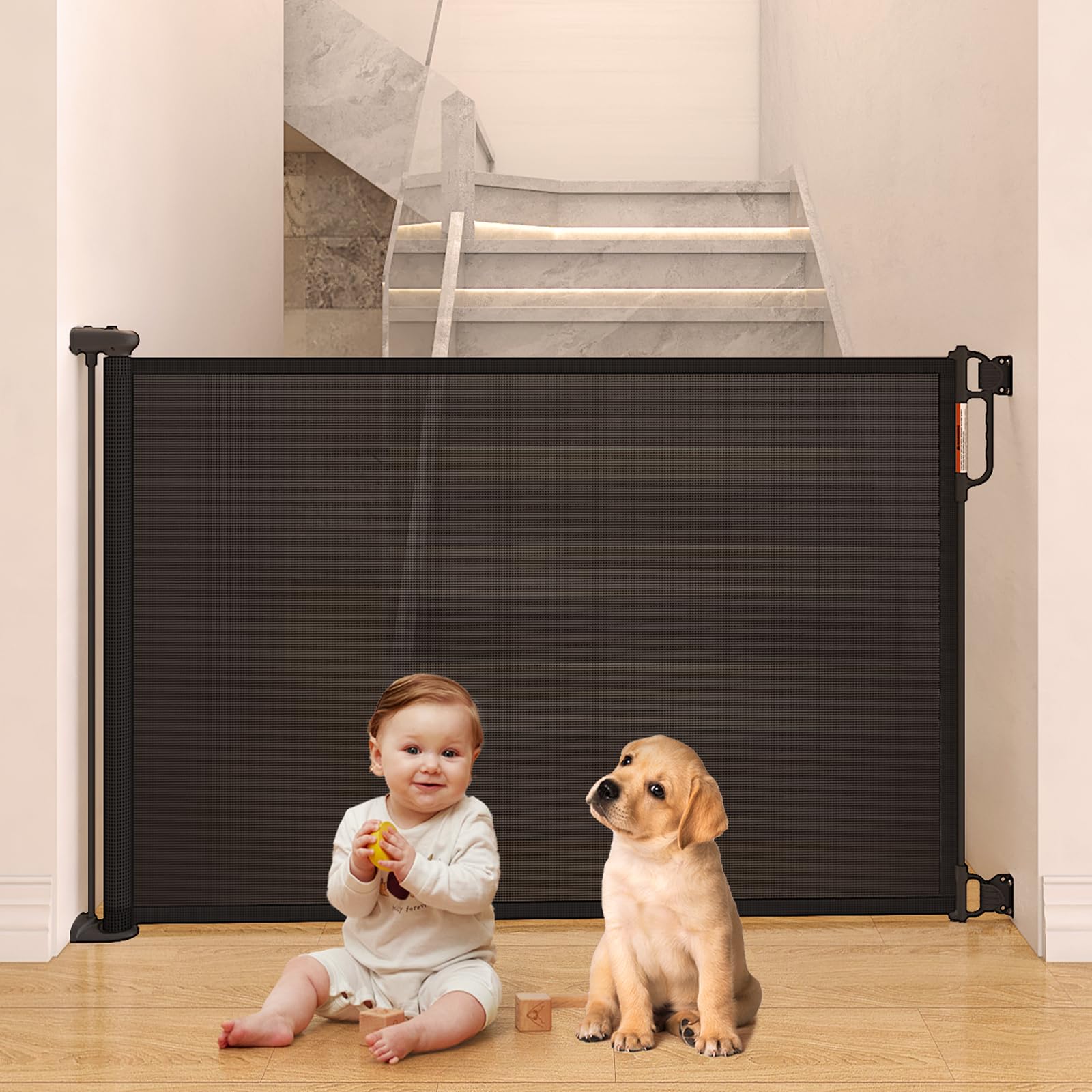 Momcozy Extra Wide Retractable Mesh Baby Gate