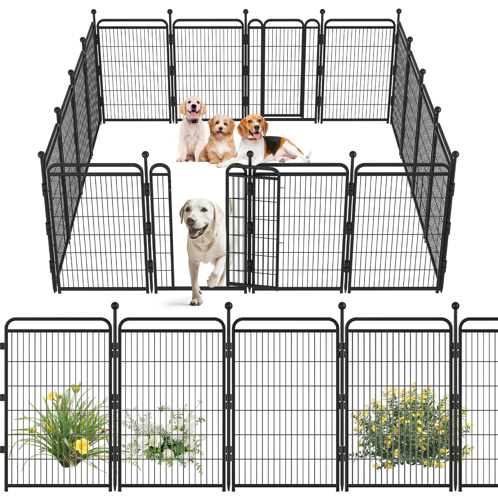 Gardner Pet 40-Inch Playpen, 16 Panels