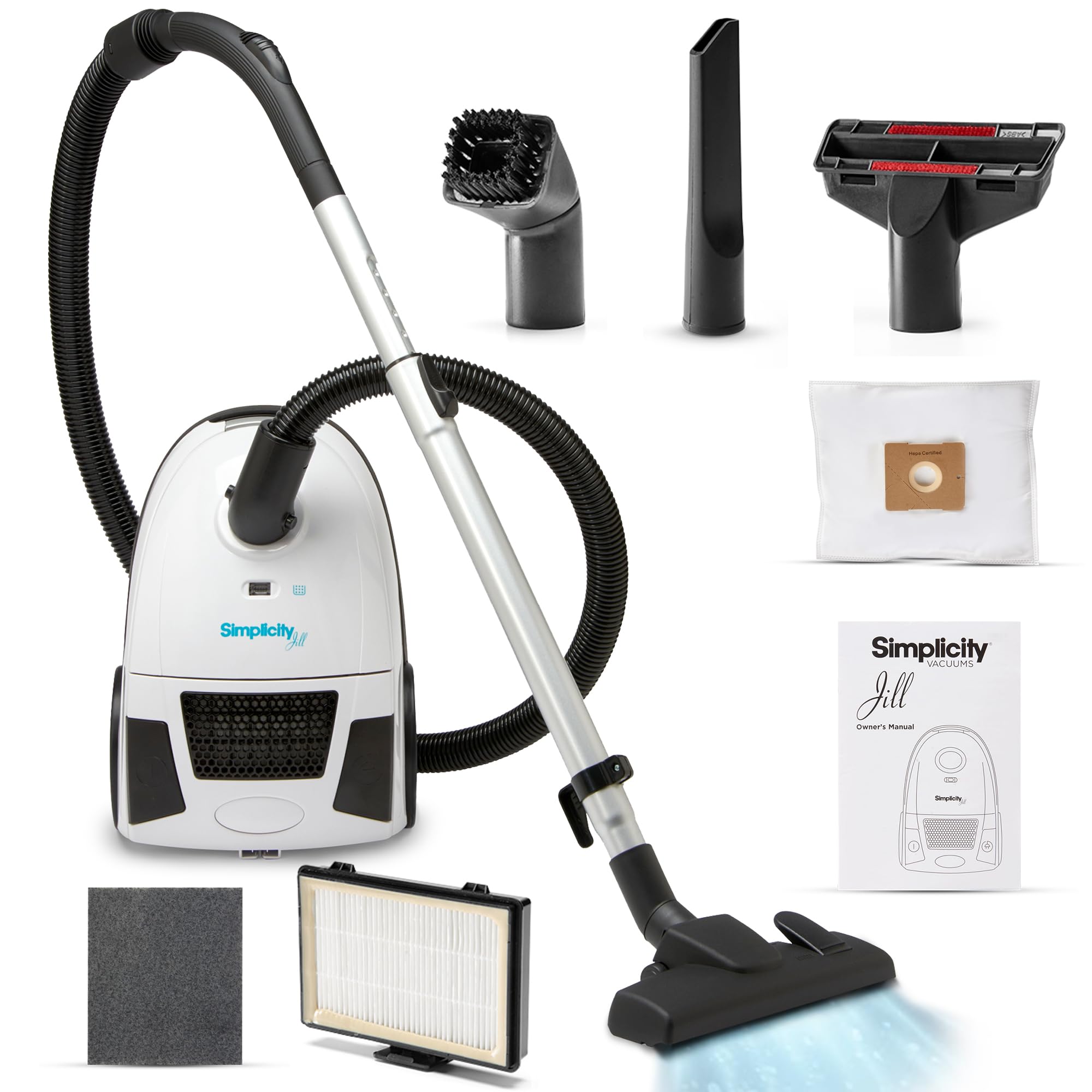 Simplicity Vacuums Jill Lightweight Bagged Canister Vacuum Cleaner