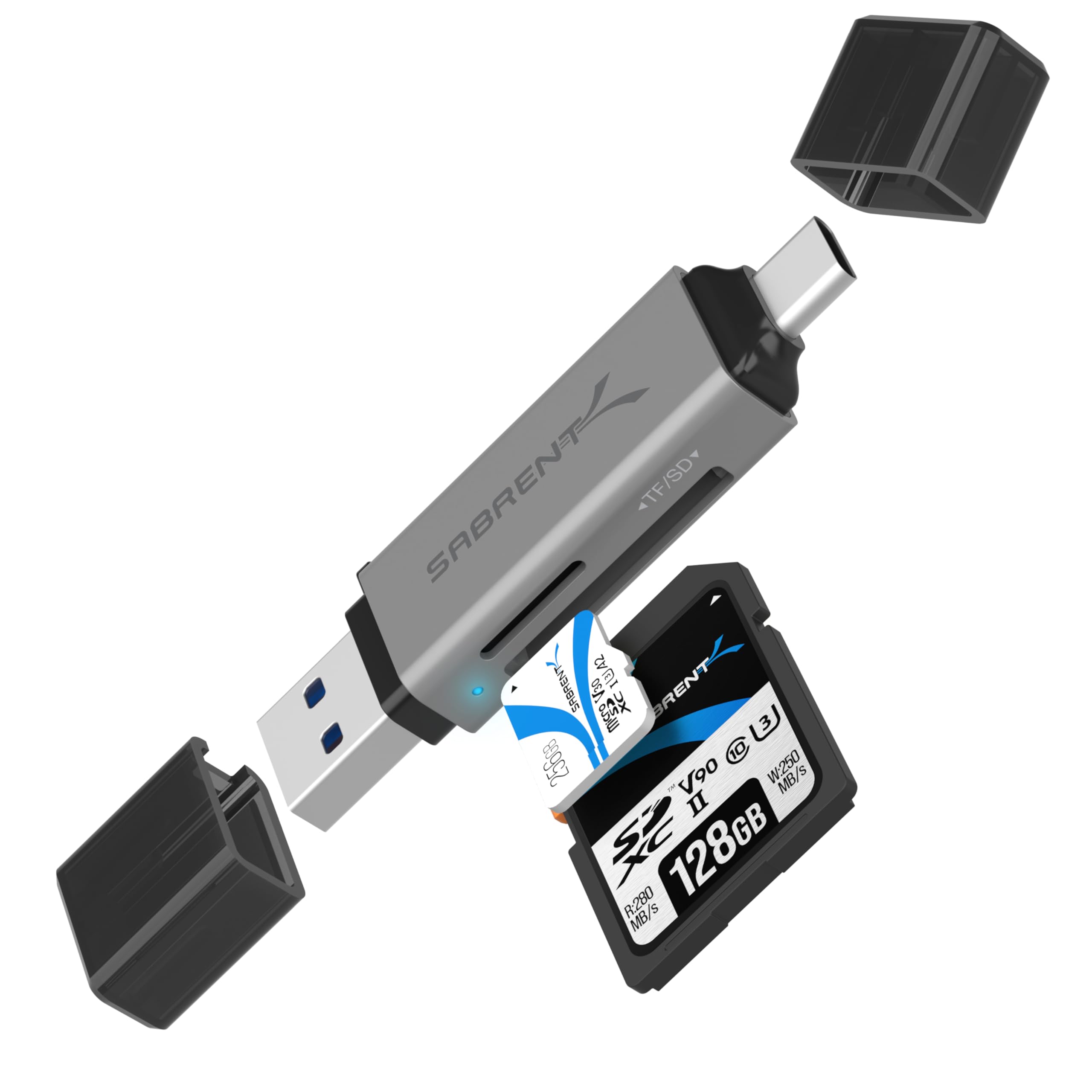 SABRENT USB-C & USB-A SD Card Reader