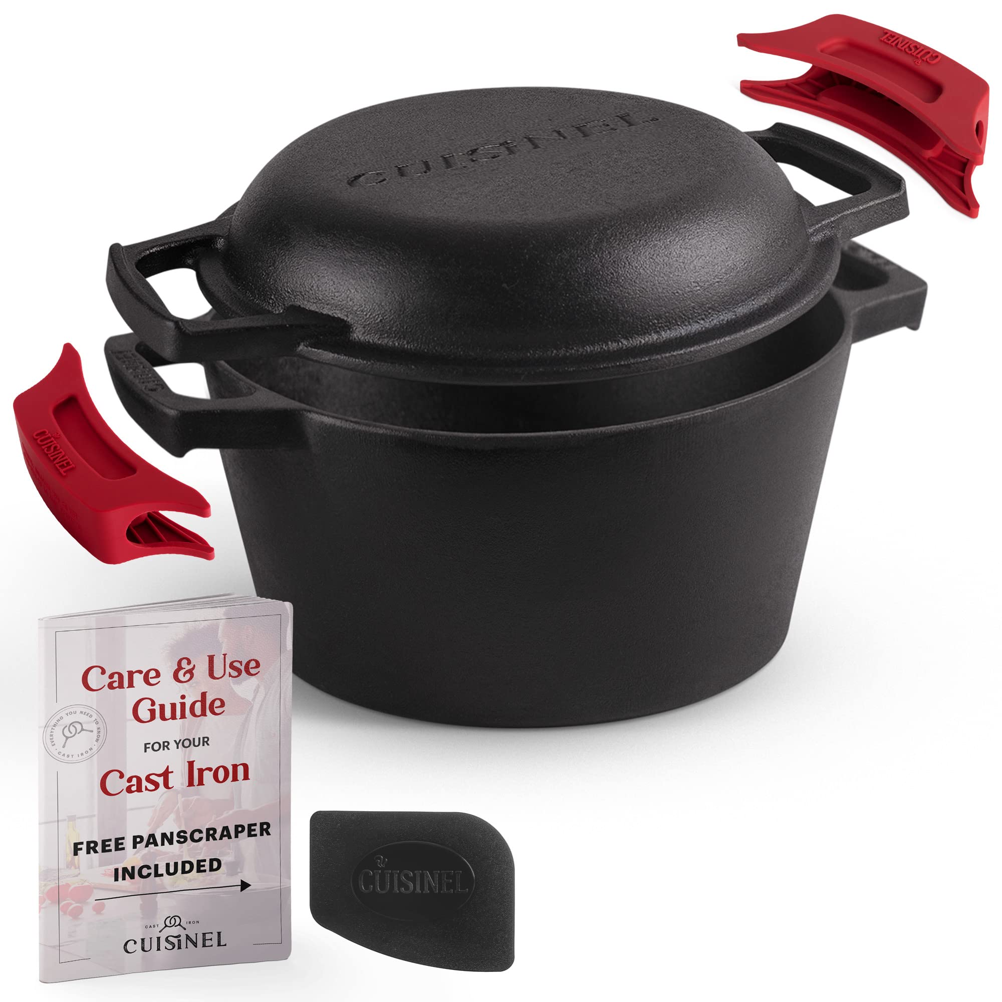 Cuisinel 3-Quart Cast Iron Dutch Oven