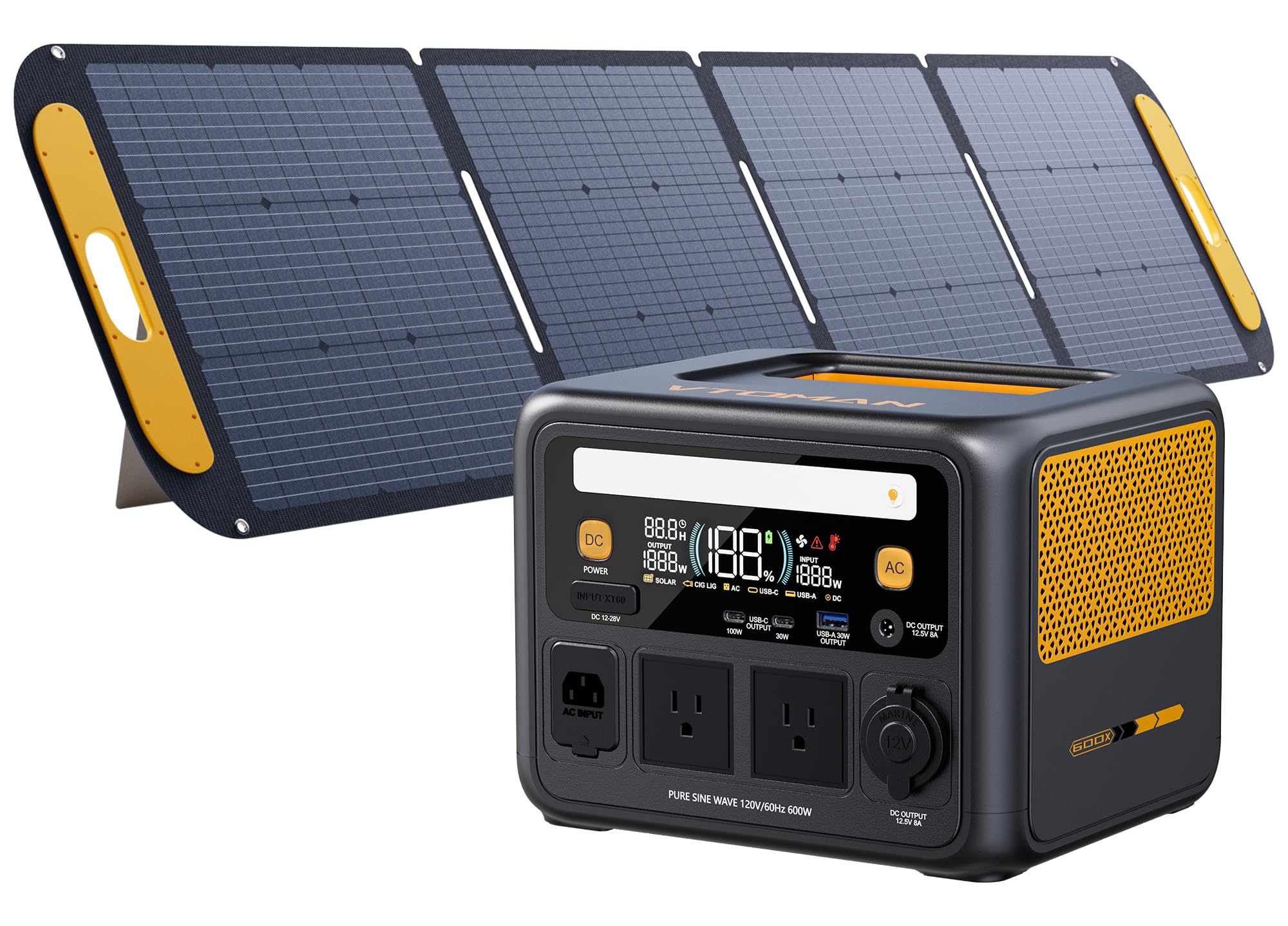VTOMAN Jump 600X Power Station with 200W Solar Panel