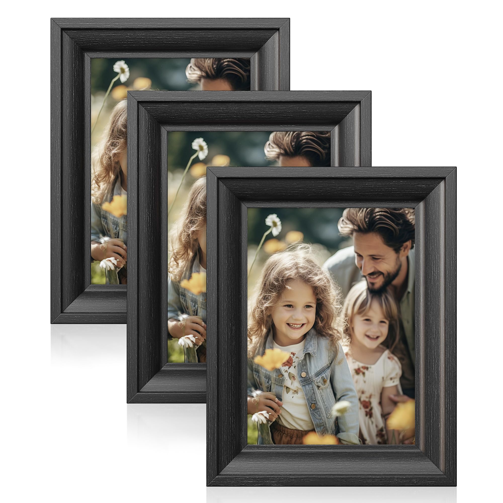 SONGMICS Ash Black 5x7 Set of 3