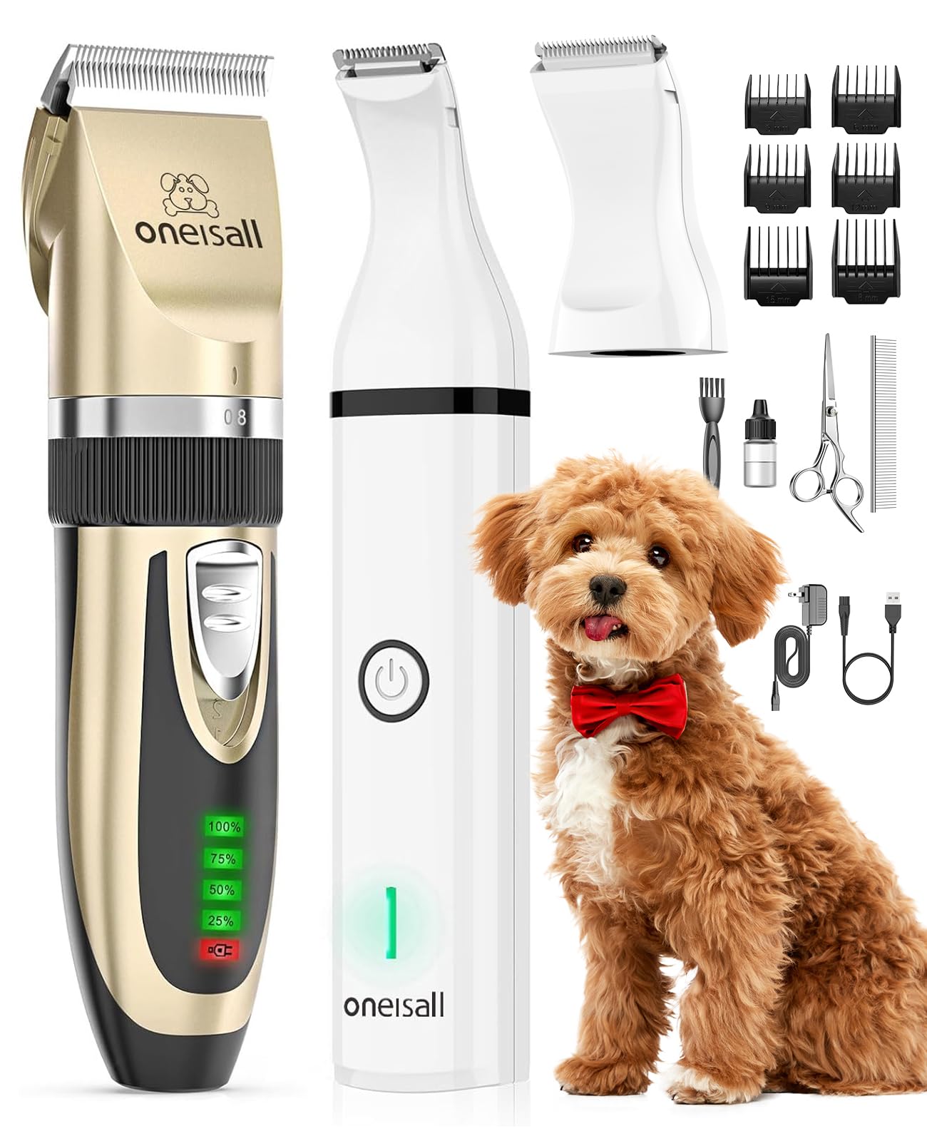oneisall Dog Clippers and Paw Trimmer Kit