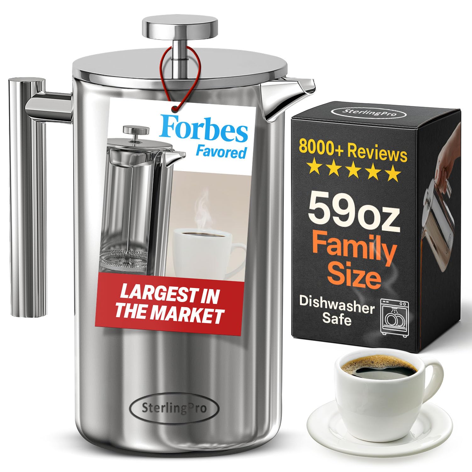 SterlingPro Extra Large French Press