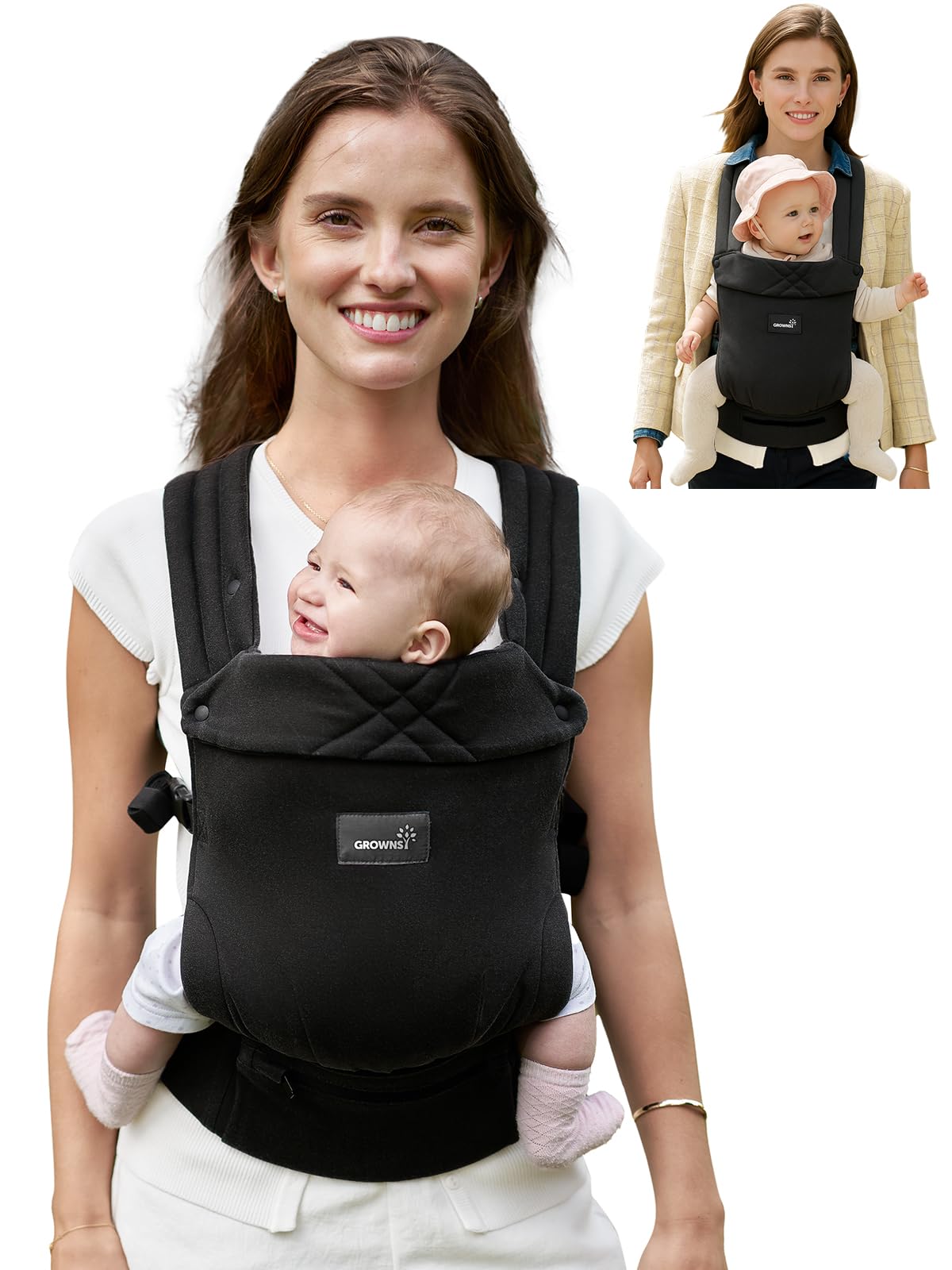 GROWNSY Baby Carrier with Head Support