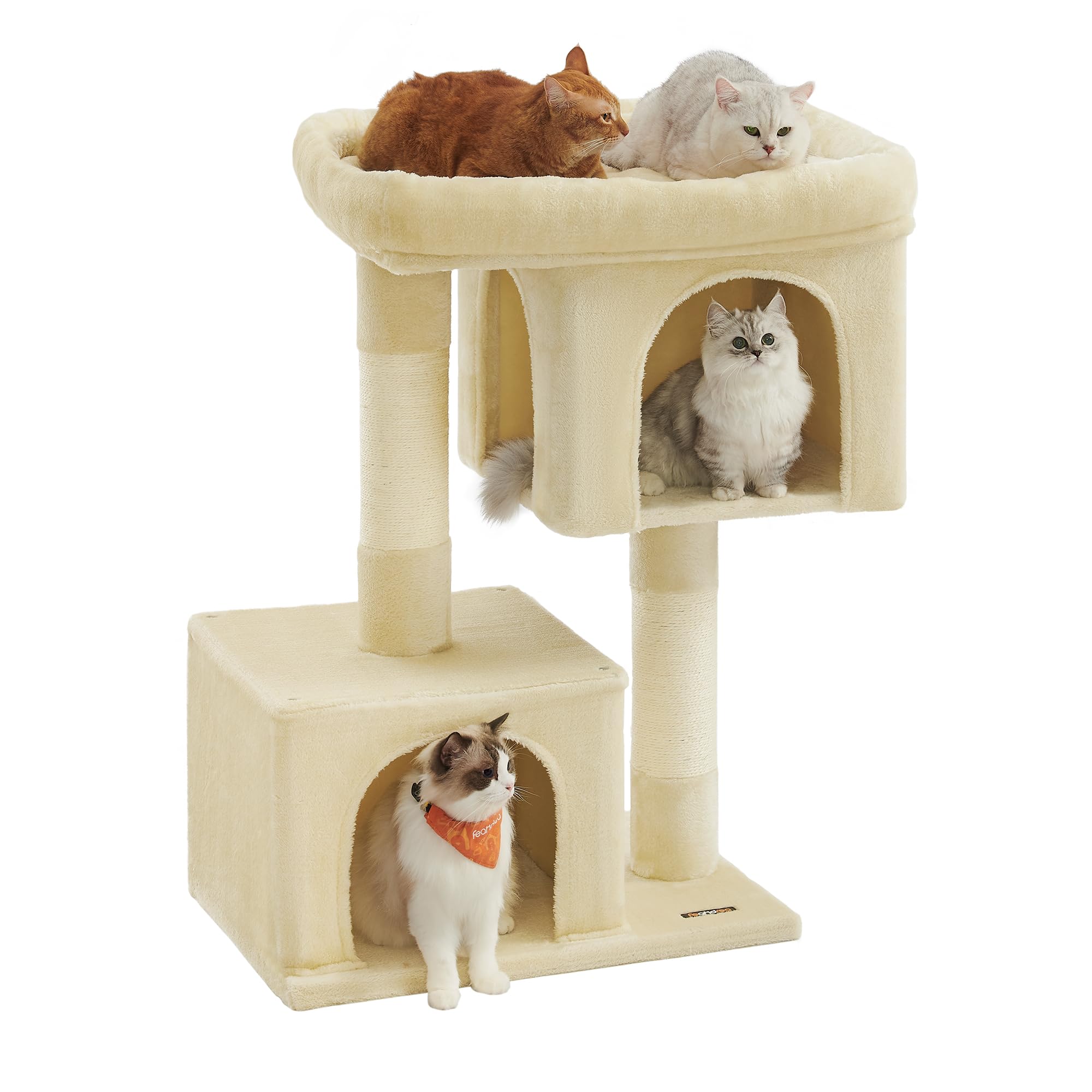 Feandrea Cat Tree, 40.6-Inch, Beige