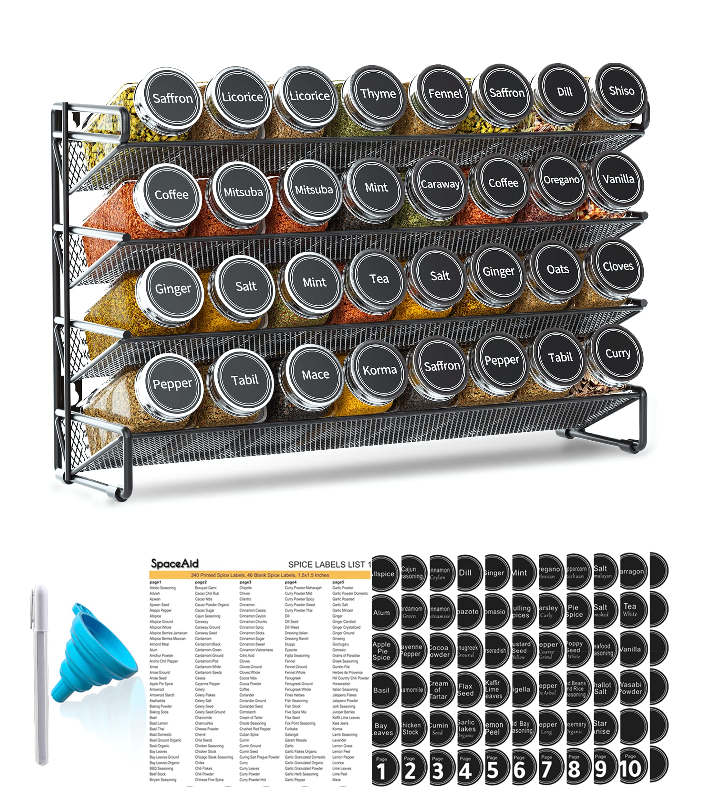 SpaceAid 32-Jar Spice Rack Organizer