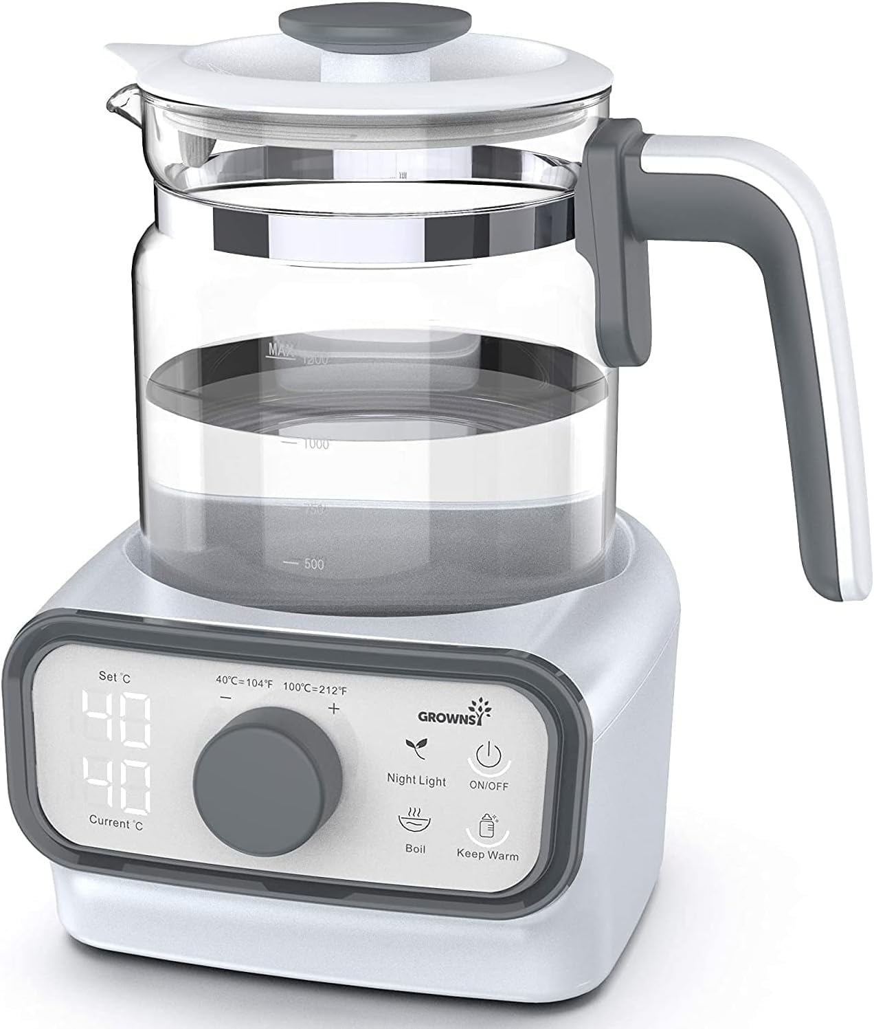 GROWNSY Baby Instant Warmer and Glass Water Boiler