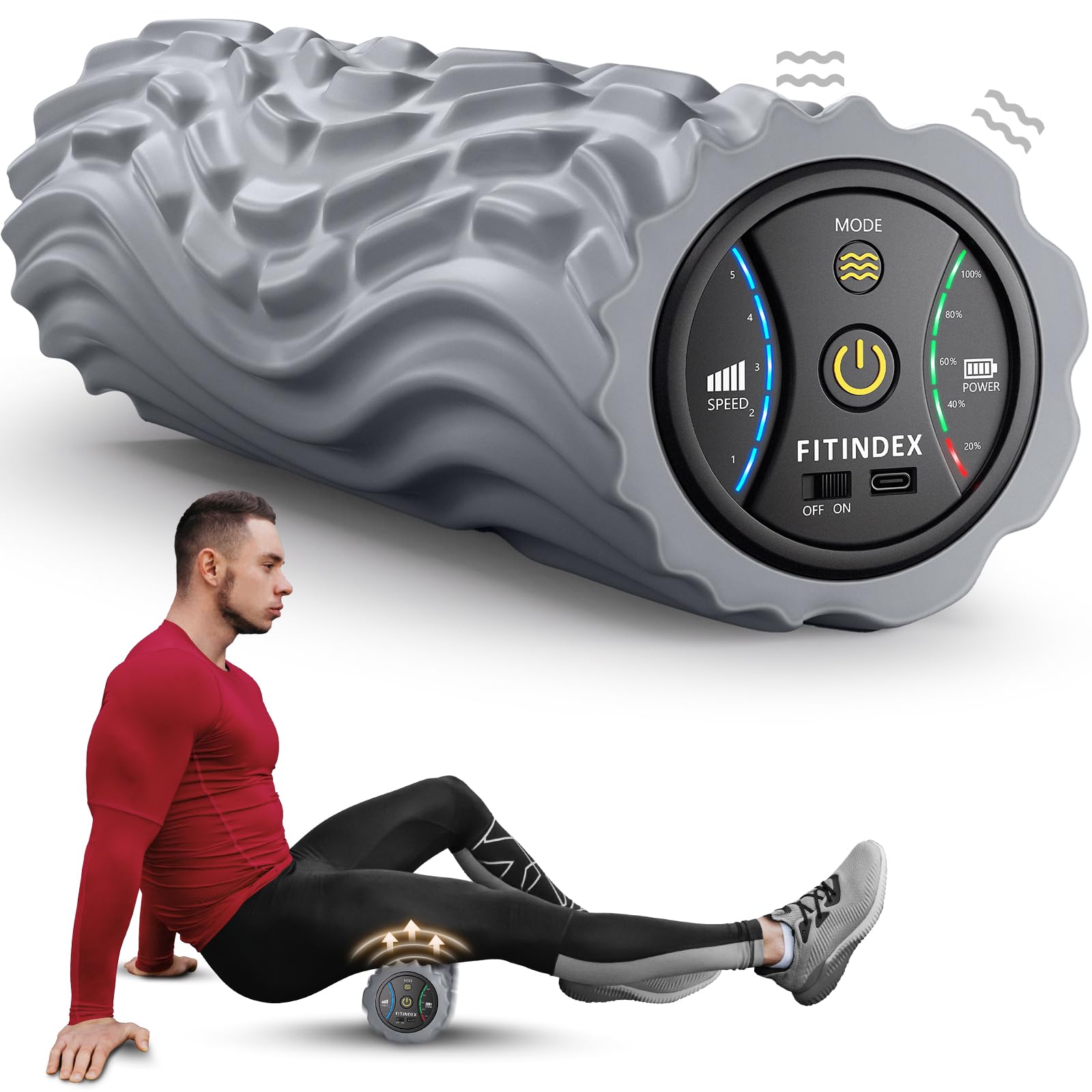 FITINDEX Vibrating Foam Roller