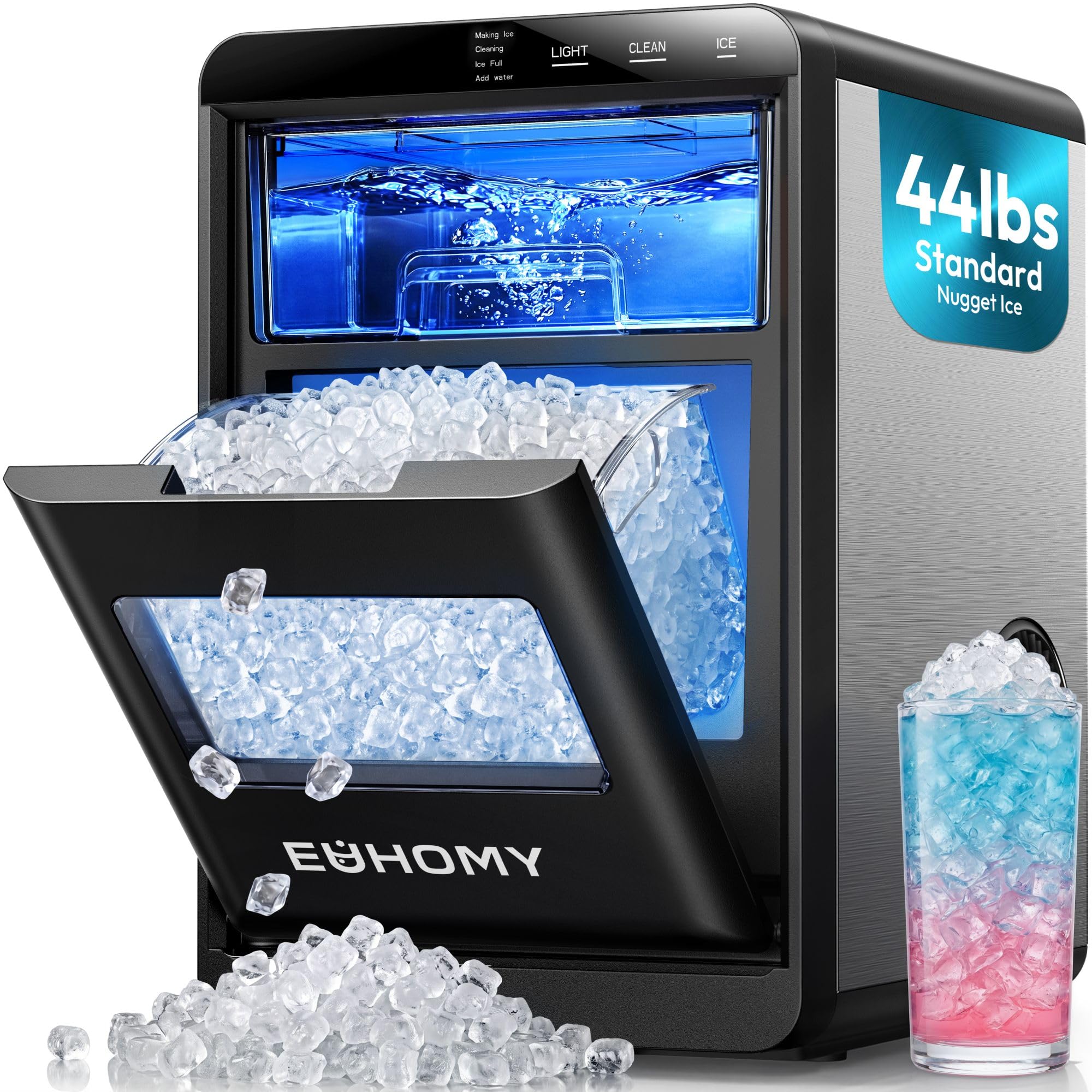 EUHOMY 44 lb Nugget Ice Maker
