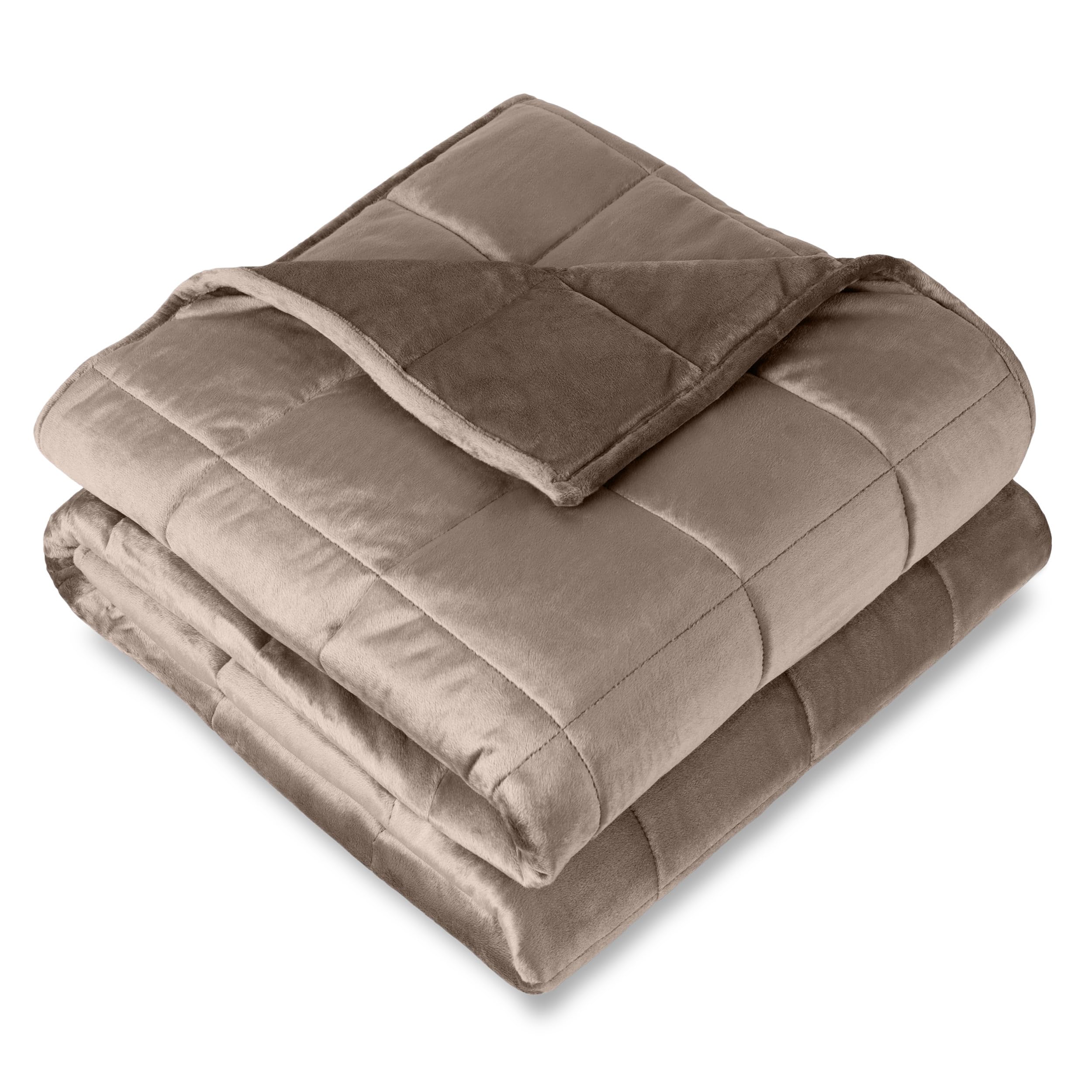 Bare Home Minky Fleece Weighted Blanket, King Size, 25 lb