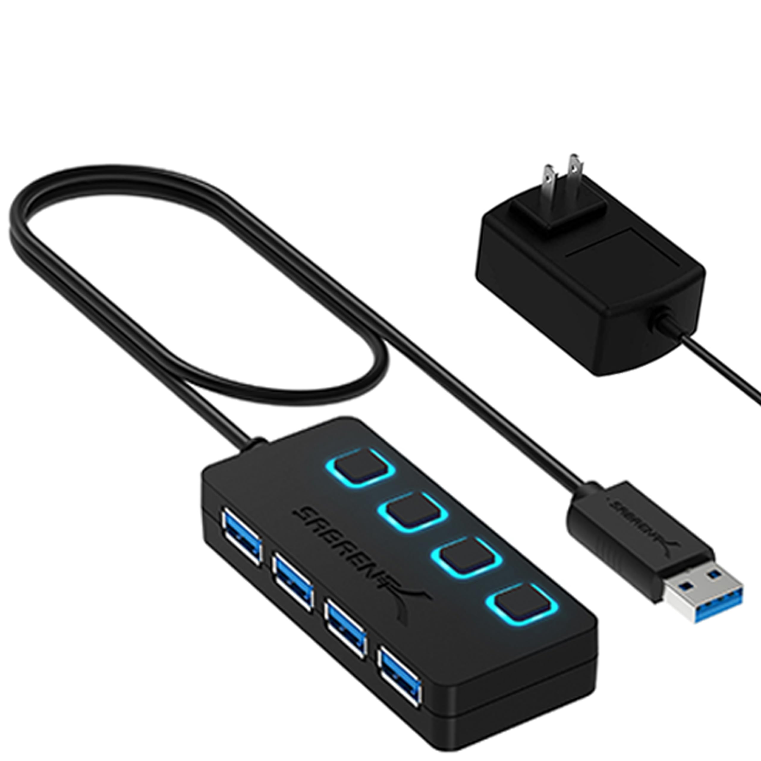 SABRENT 4-Port Powered USB 3.0 Hub (HB-UMP3)