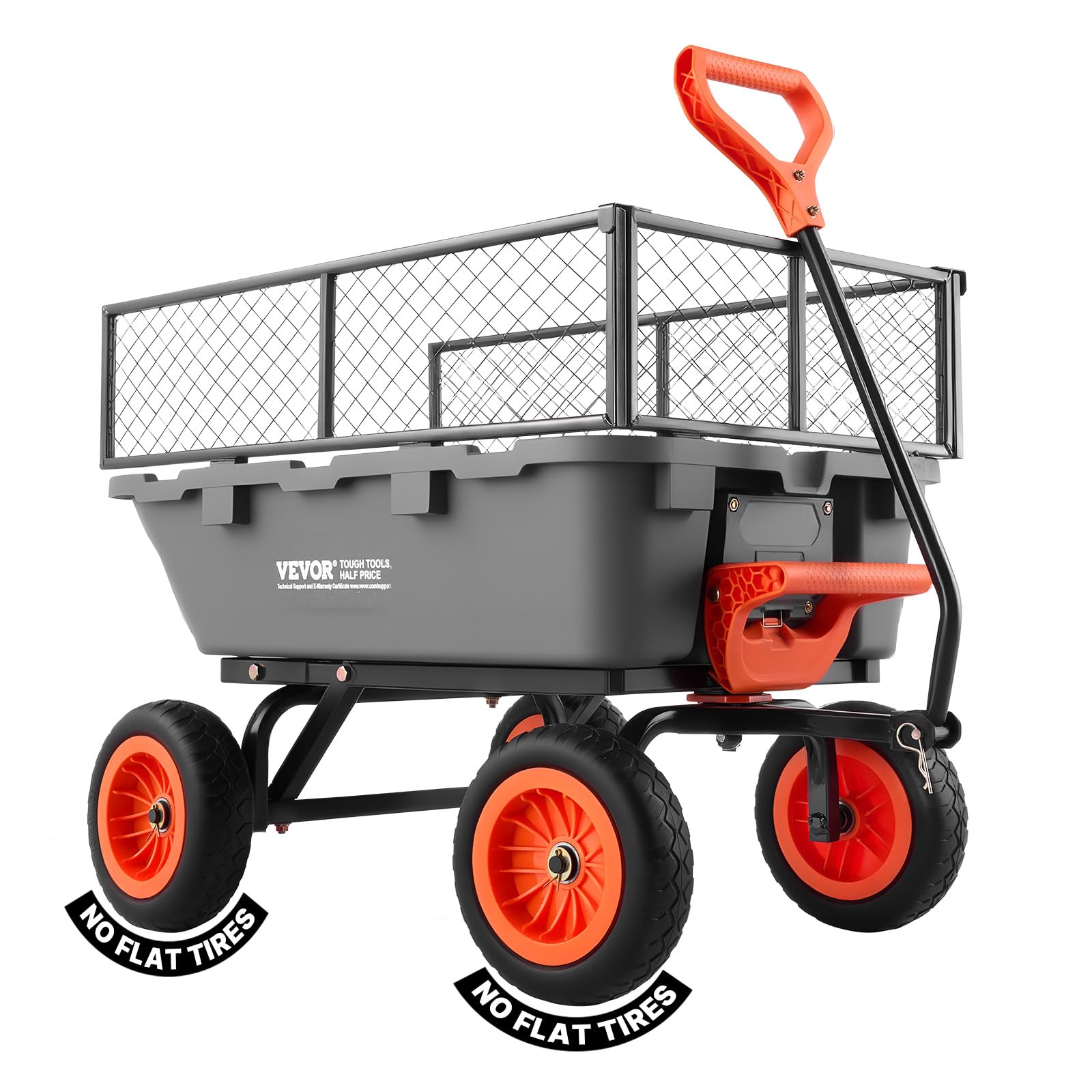 VEVOR 800LBS 7 CU.FT Poly Garden Cart