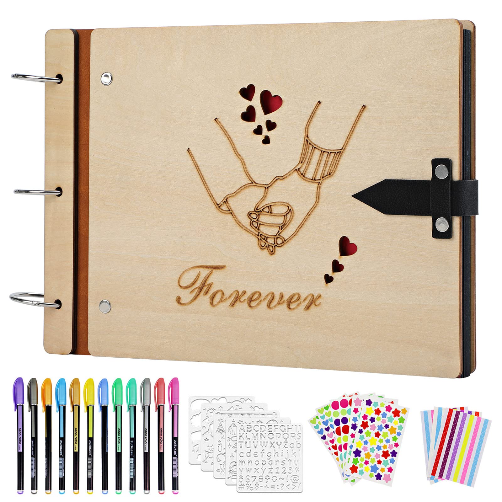 ZEEYUAN Hand in Hand Wooden Album