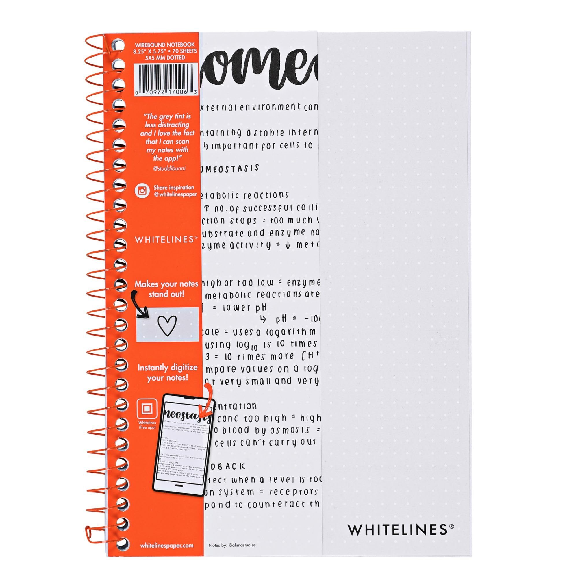 ROARING SPRING Whitelines Dot Ruled Journal