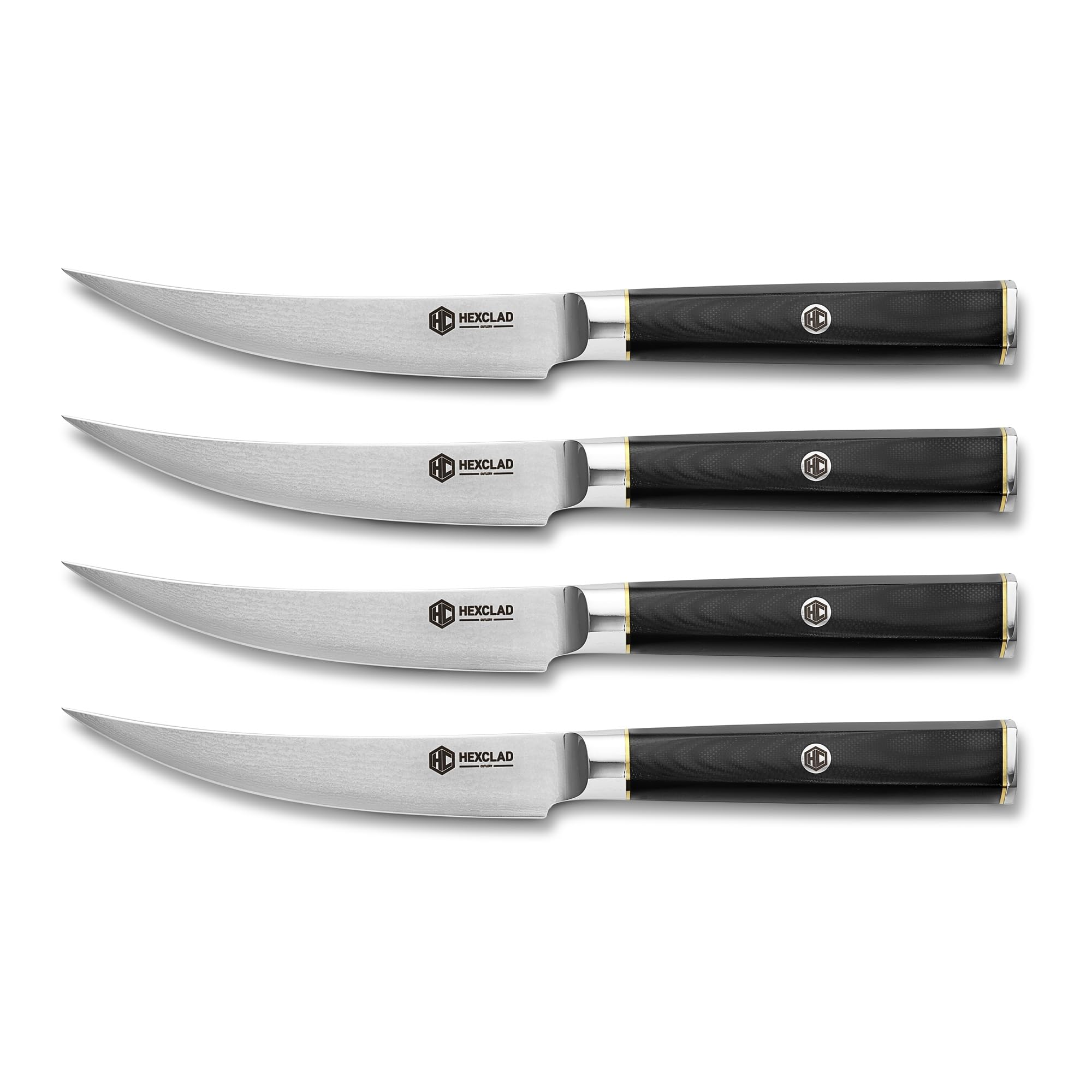HexClad Master Series Damascus Steak Knives