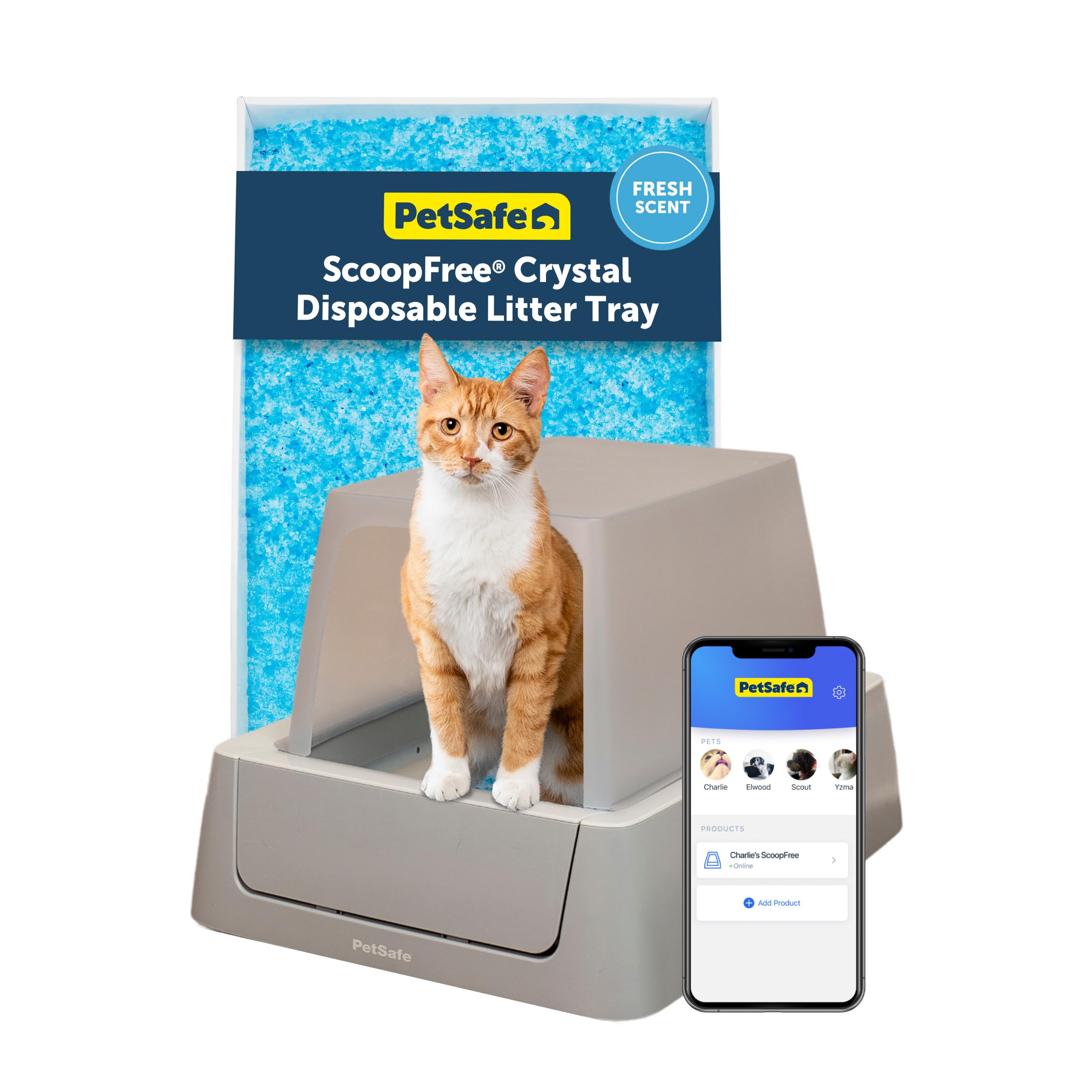 PetSafe ScoopFree Crystal Smart Self-Cleaning Litter Box