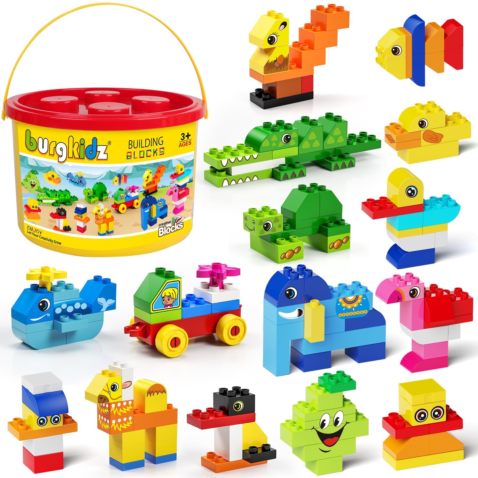 burgkidz Animal Building Toys for Toddlers