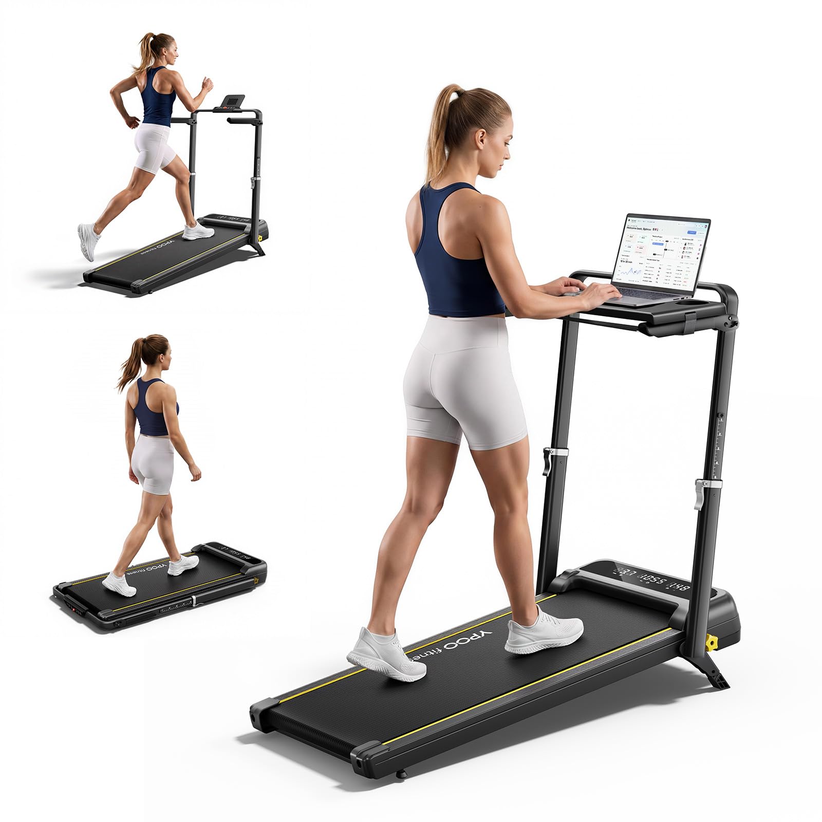 YPOO Walking Pad with Handle Bar