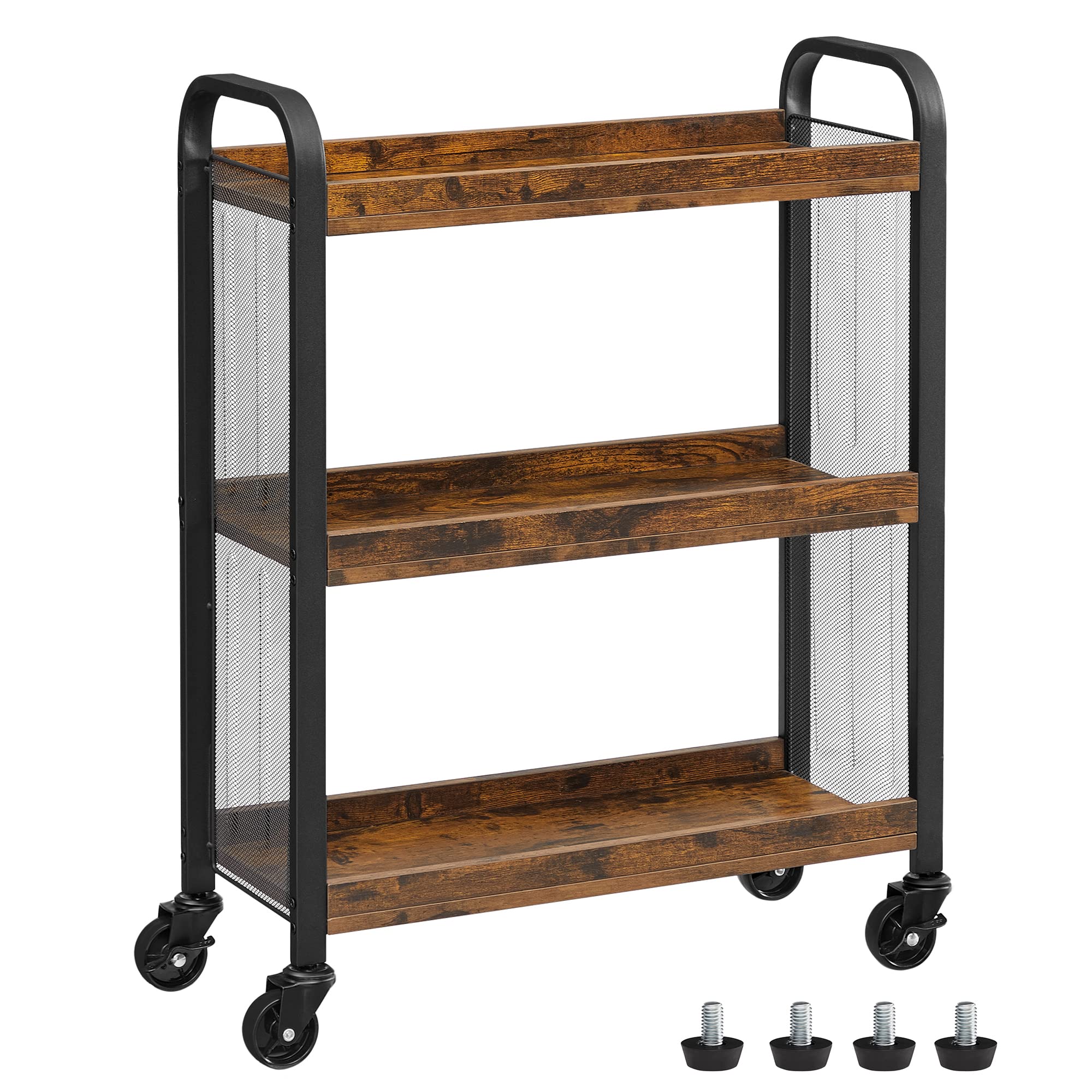 VASAGLE 3-Tier Narrow Storage Cart