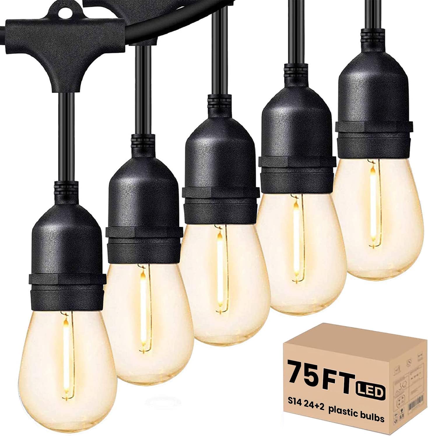 Svater 75 FT S14 Outdoor String Lights