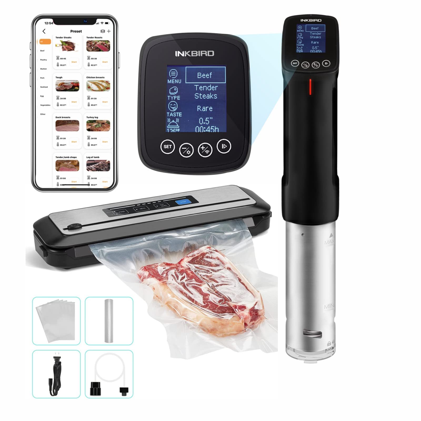 INKBIRD ISV-100W Cooker and Vacuum Sealer Bundle