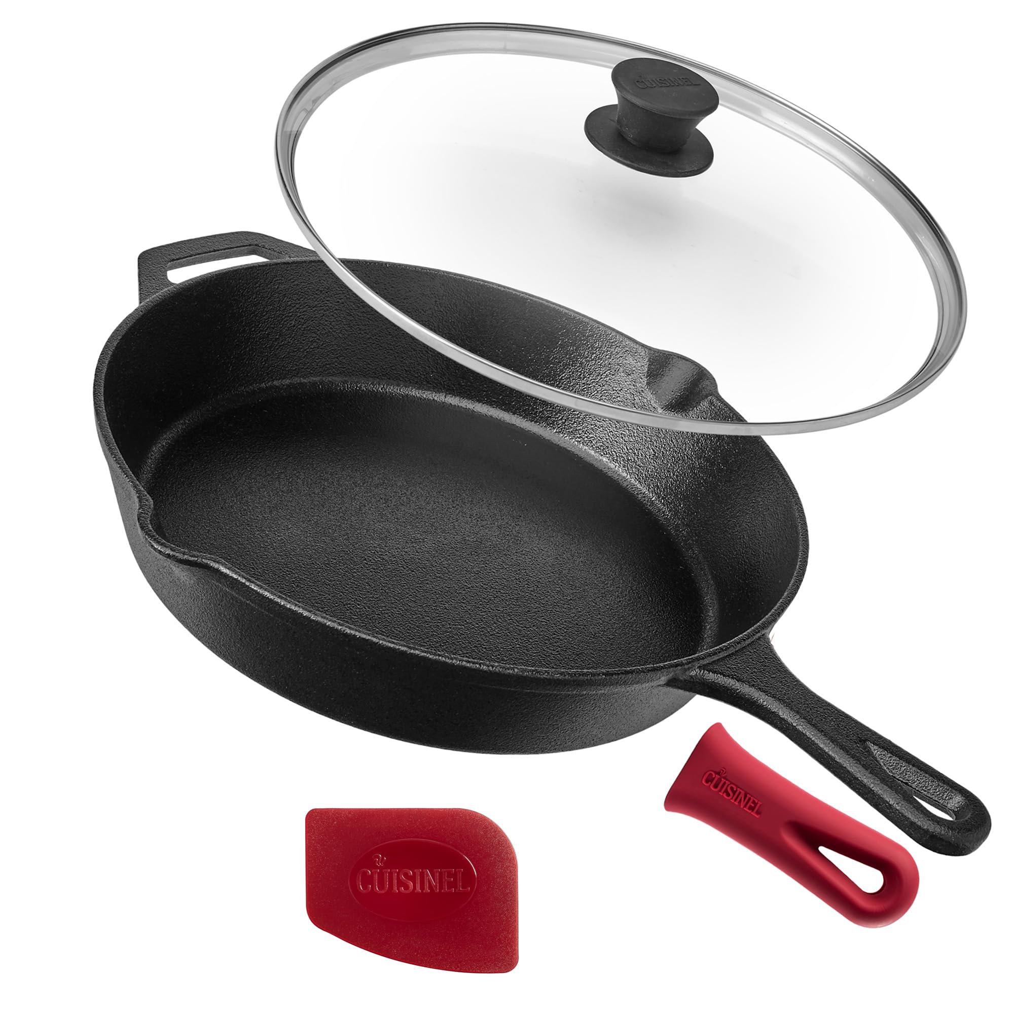 Cuisinel 12-Inch Skillet with Glass Lid