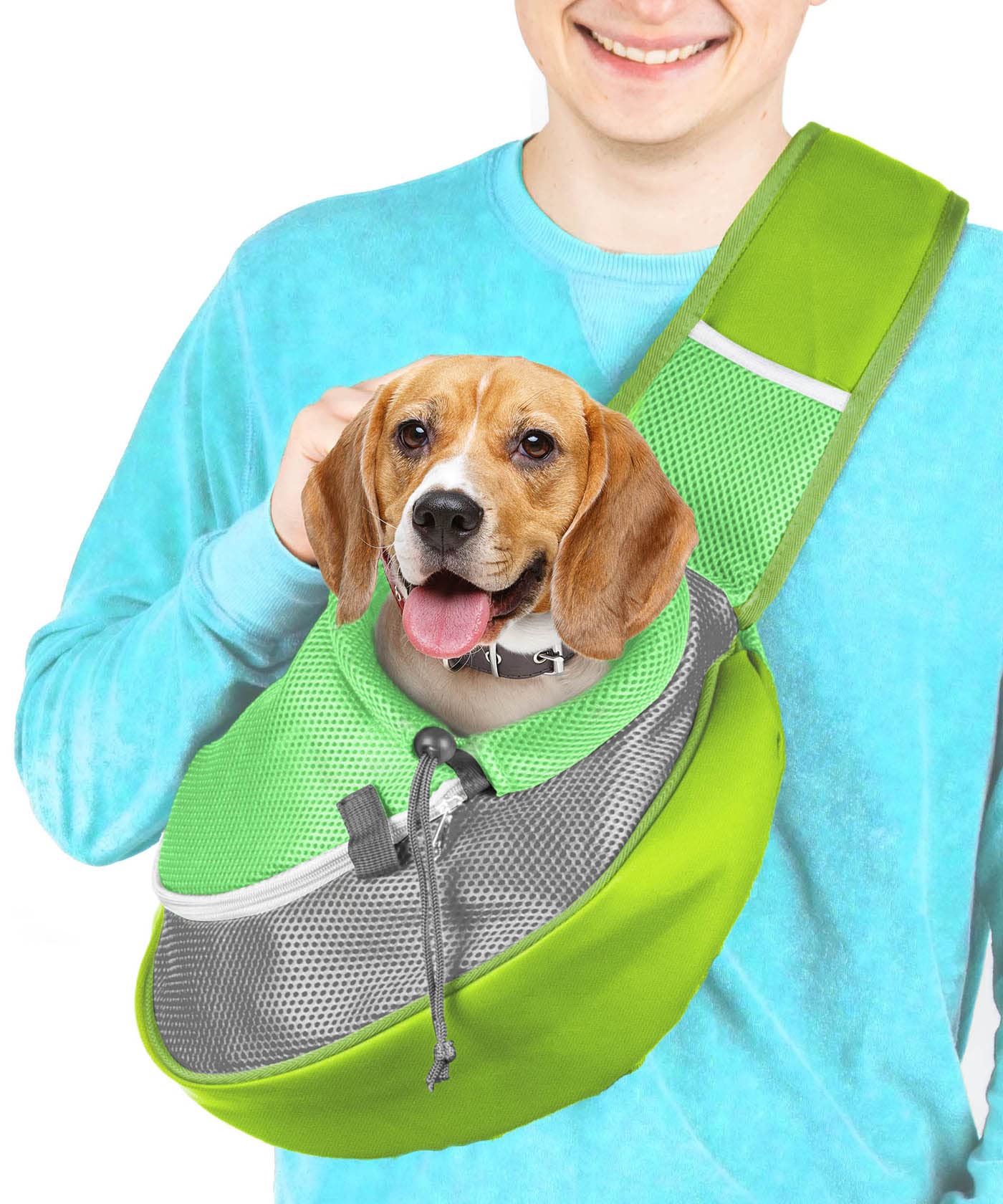 Cuddlissimo Small Dog Sling Carrier, Green-L