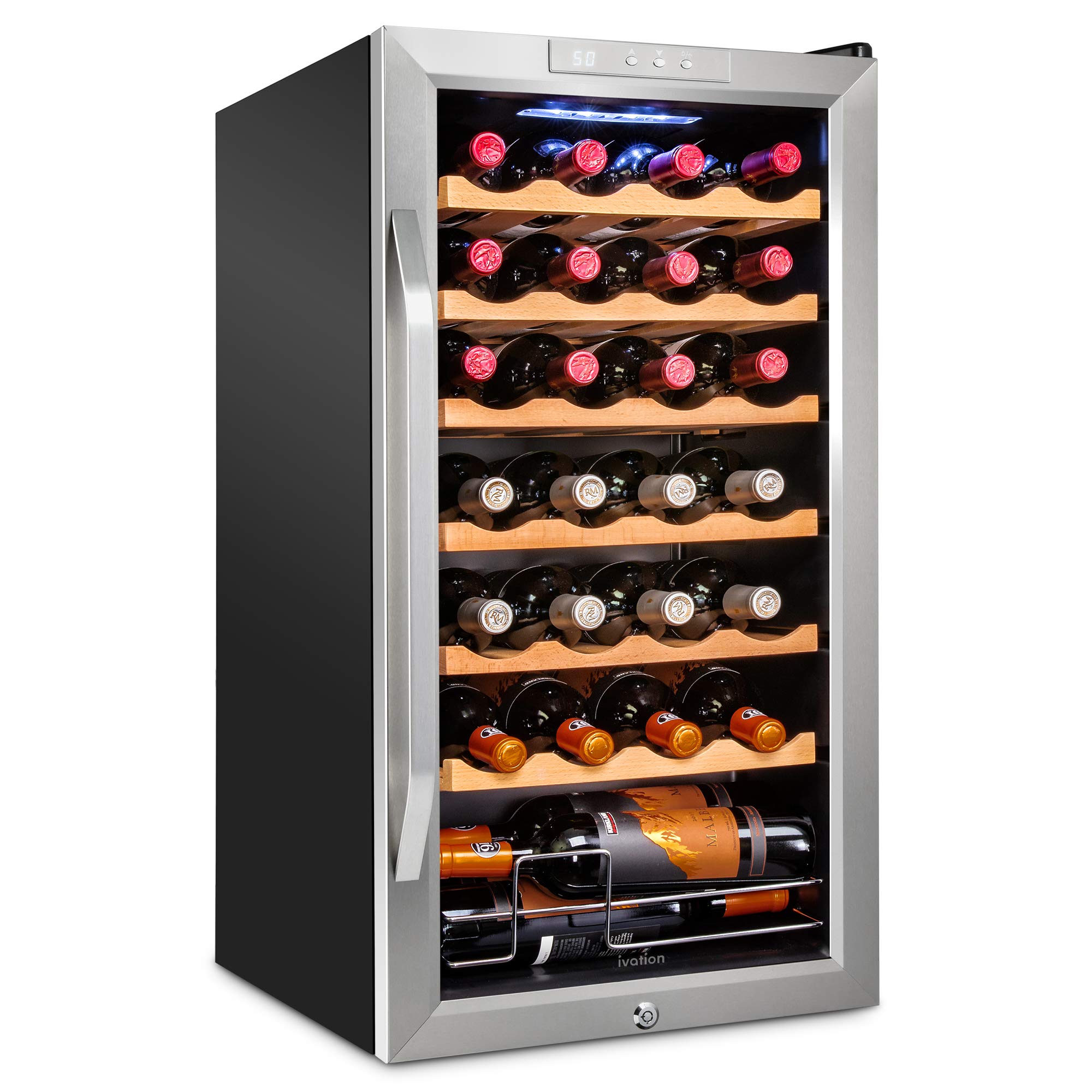 Ivation 28 Bottle Compressor Wine Cooler