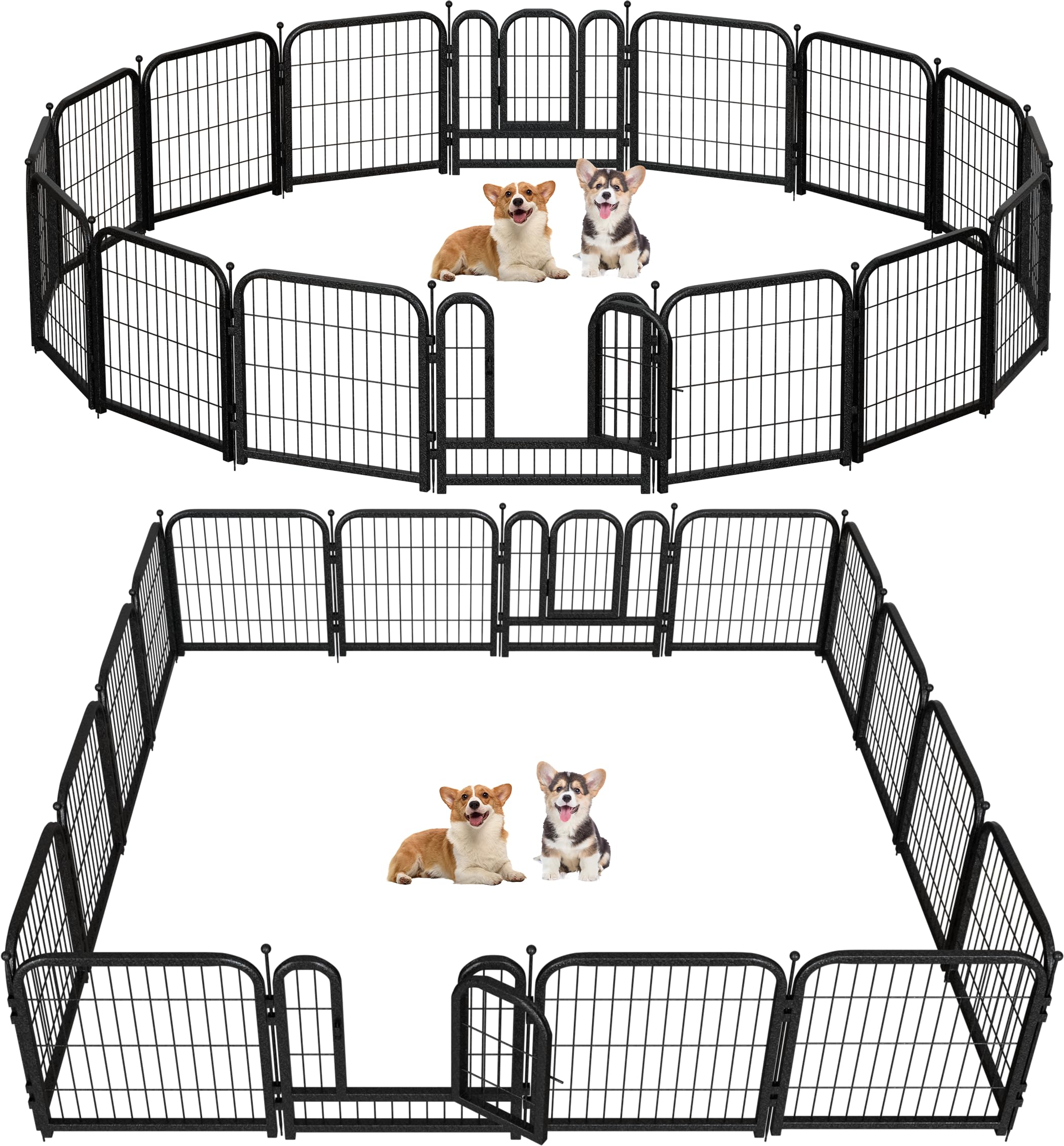 Petorldog 24-Inch Metal Dog Playpen, 24 Panels
