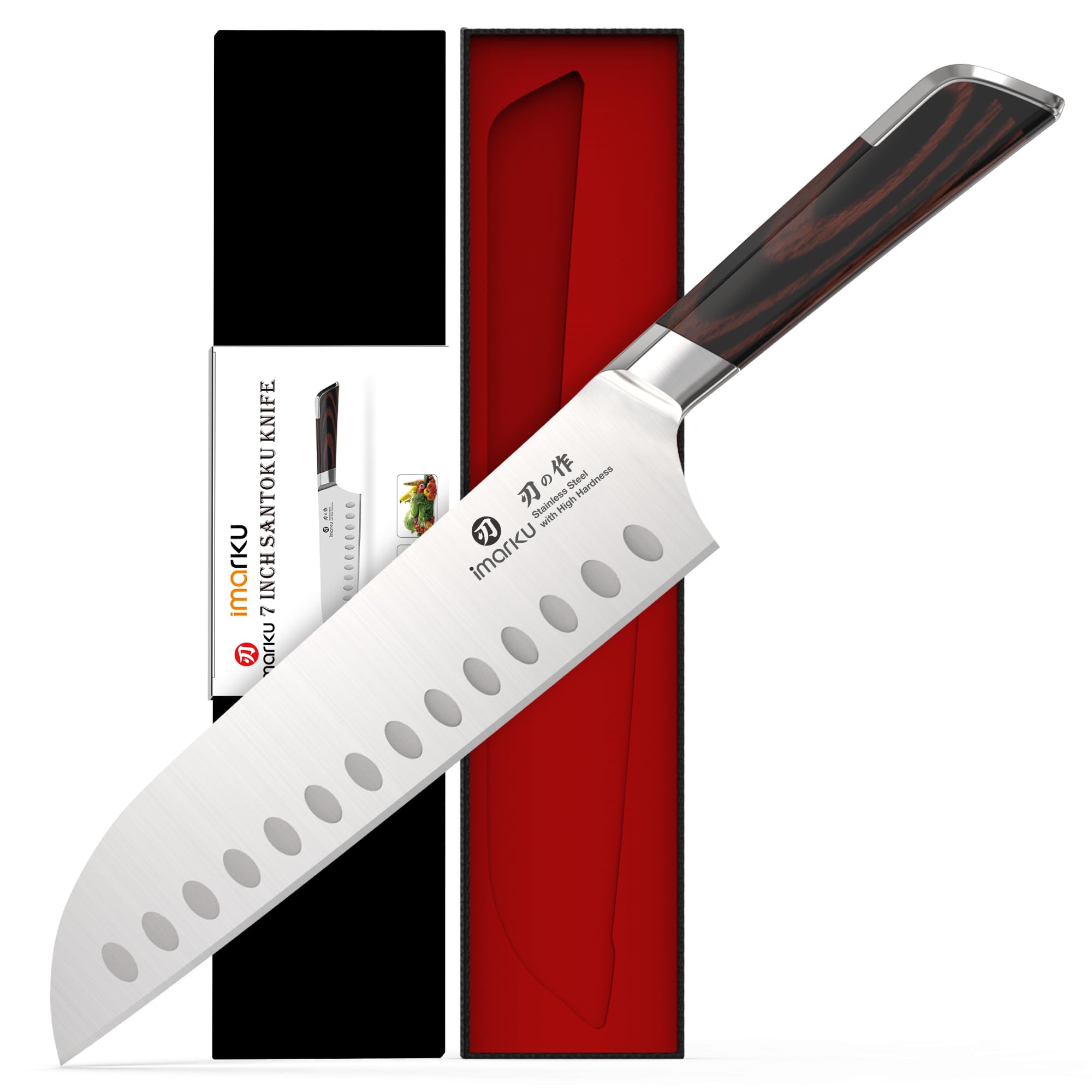 imarku 7-Inch Japanese Santoku Knife