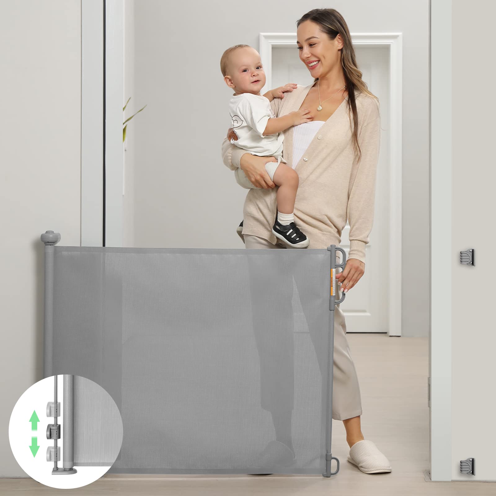 Momcozy Retractable Mesh Baby Gate
