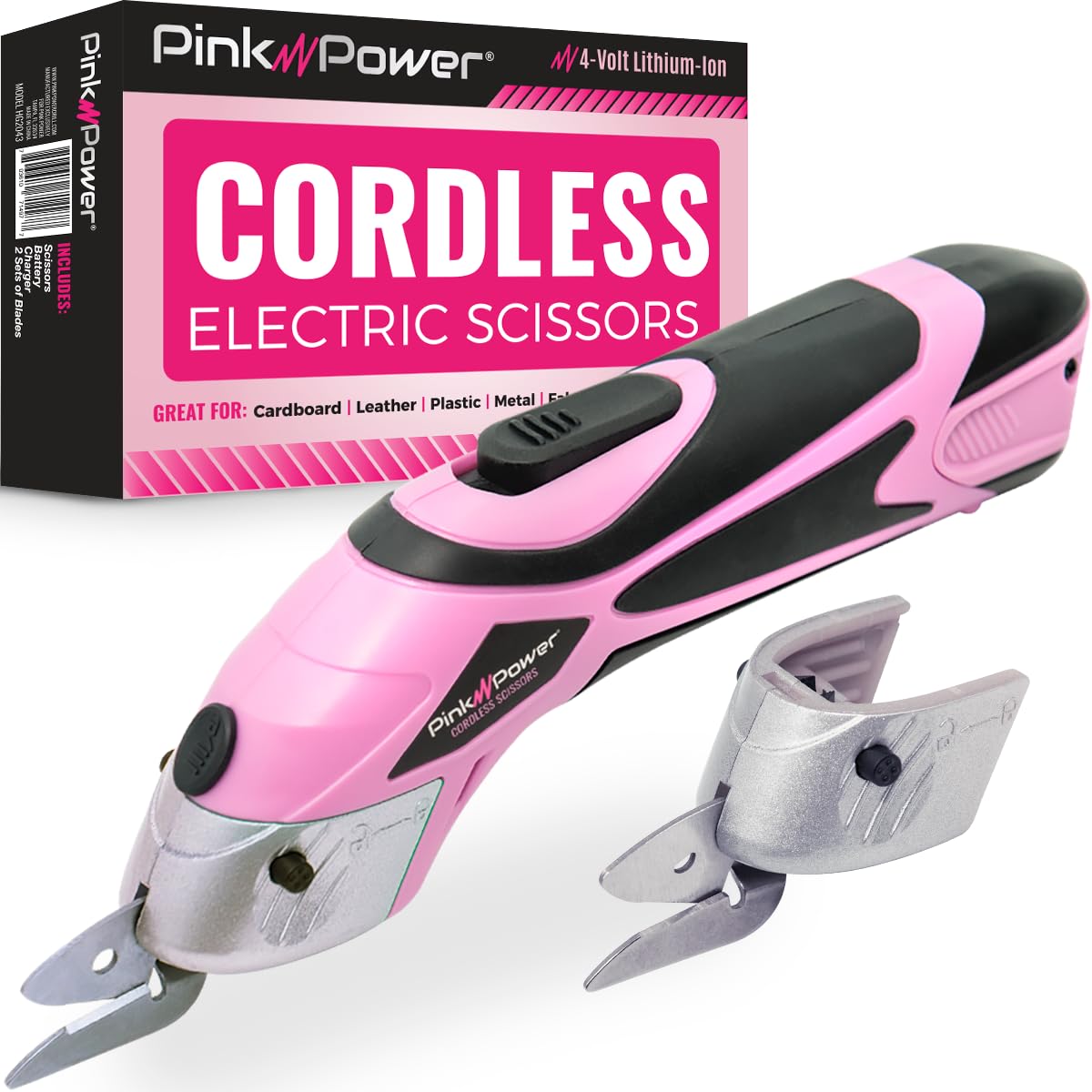 Pink Power Cordless Electric Scissors
