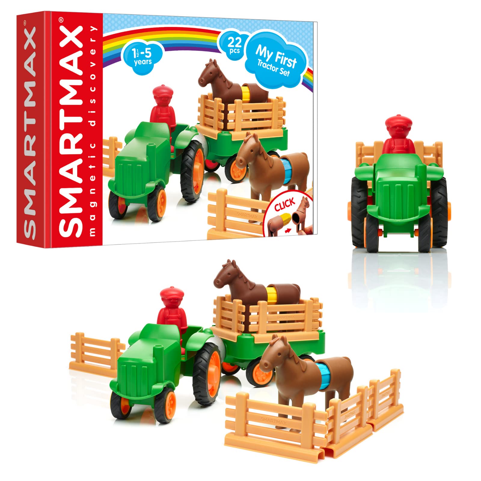 SmartMax My First Farm Tractor Magnetic Building Set