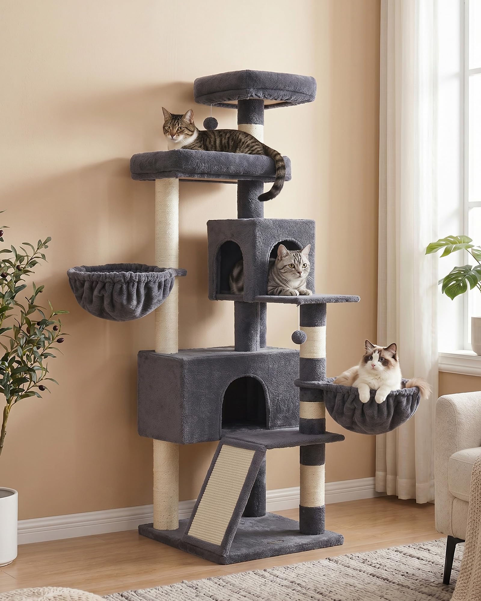 Feandrea 68.5-Inch Tall Cat Tower